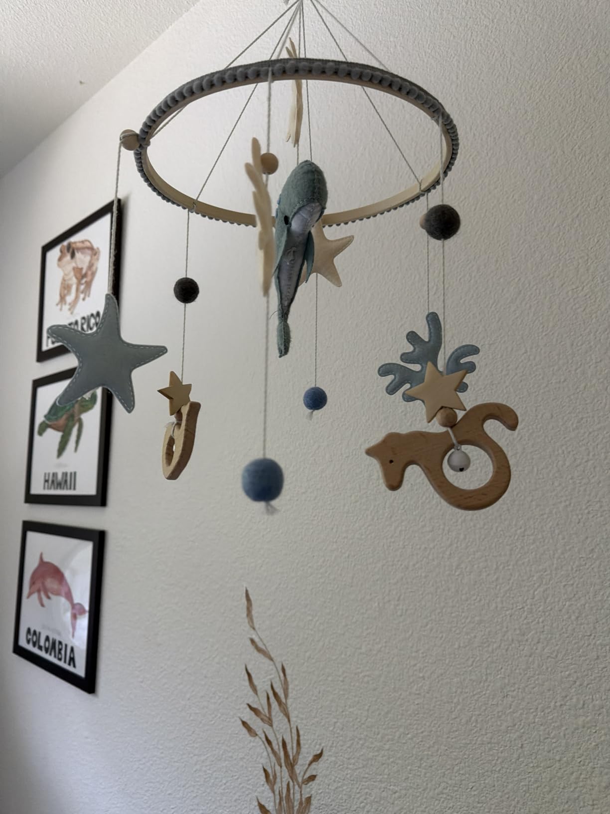 let's make Crib Mobile for Baby Boys Girls Ocean Whale Nursery Mobile Gender Neutral Baby Mobile Handmade Ceiling Mobile Best Gifts for Christmas Birthday Baby Shower customer photo 2