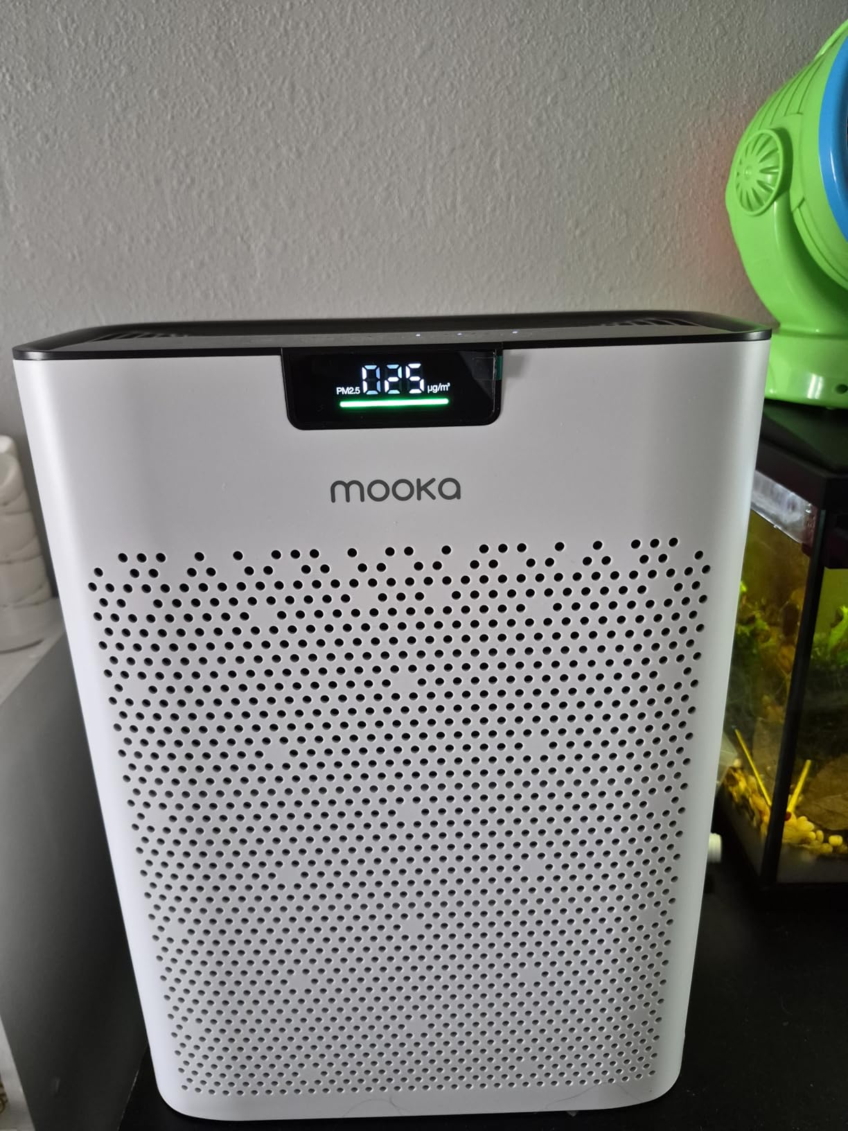 Air Purifier for Home Bedroom Large Room 2200 Ft², MOOKA H13 HEPA Air Cleaner with Washable Pre-filter, Air Quality Monitor, Air Purifiers for Pets Hair Smoke Dust Pollen, Auto Mode, KJ190 White customer photo 2