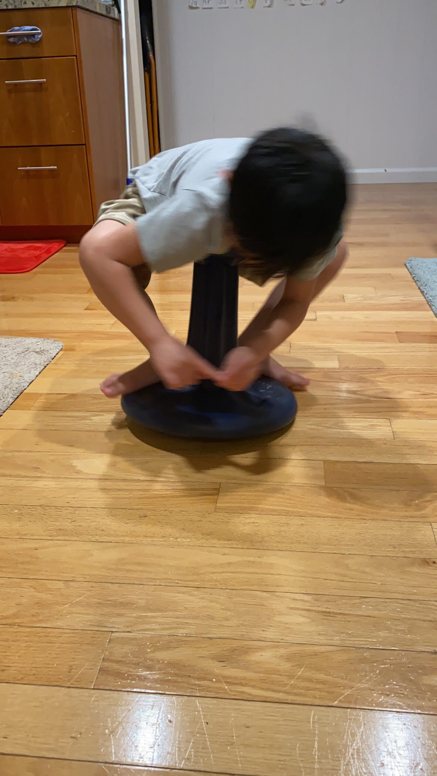 Kore Kids Wobble Stool, Flexible Seating, Ages 6-7, 14in, Pale Blue - Wiggle Chair for Classroom and Home, Anti-Tip Base, Made in USA customer photo 1