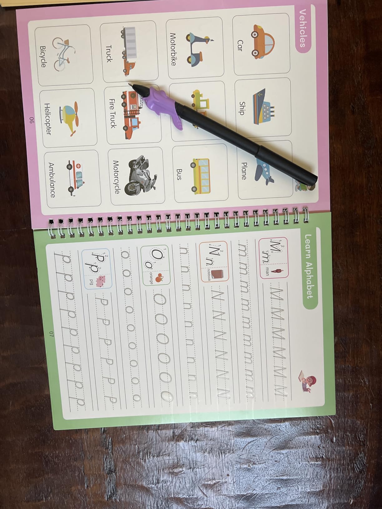 Helsort Large Magic Grooved Practice Copybook for Kids, Reusable Grooved Handwriting Workbook, Learn to Write Number Letter Tracing for Kids Ages 3-8 Kindergarten Preschool Calligraphy 10.2x7.3 customer photo 1