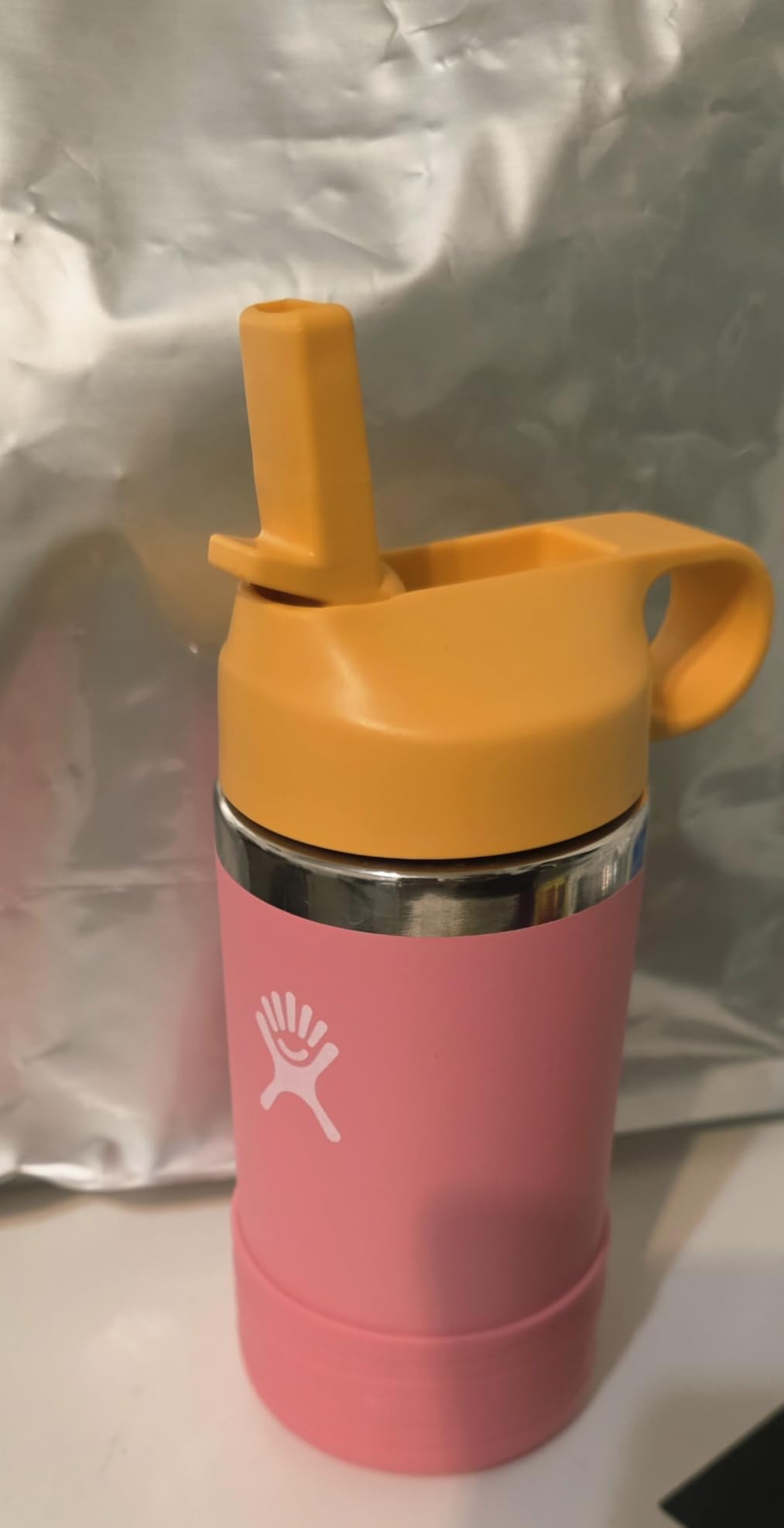 Hydro Flask Kids Water Bottle for School - Stainless Steel and Insulated with Straw Cap - 12 Oz in Seaspray Blue customer photo 1