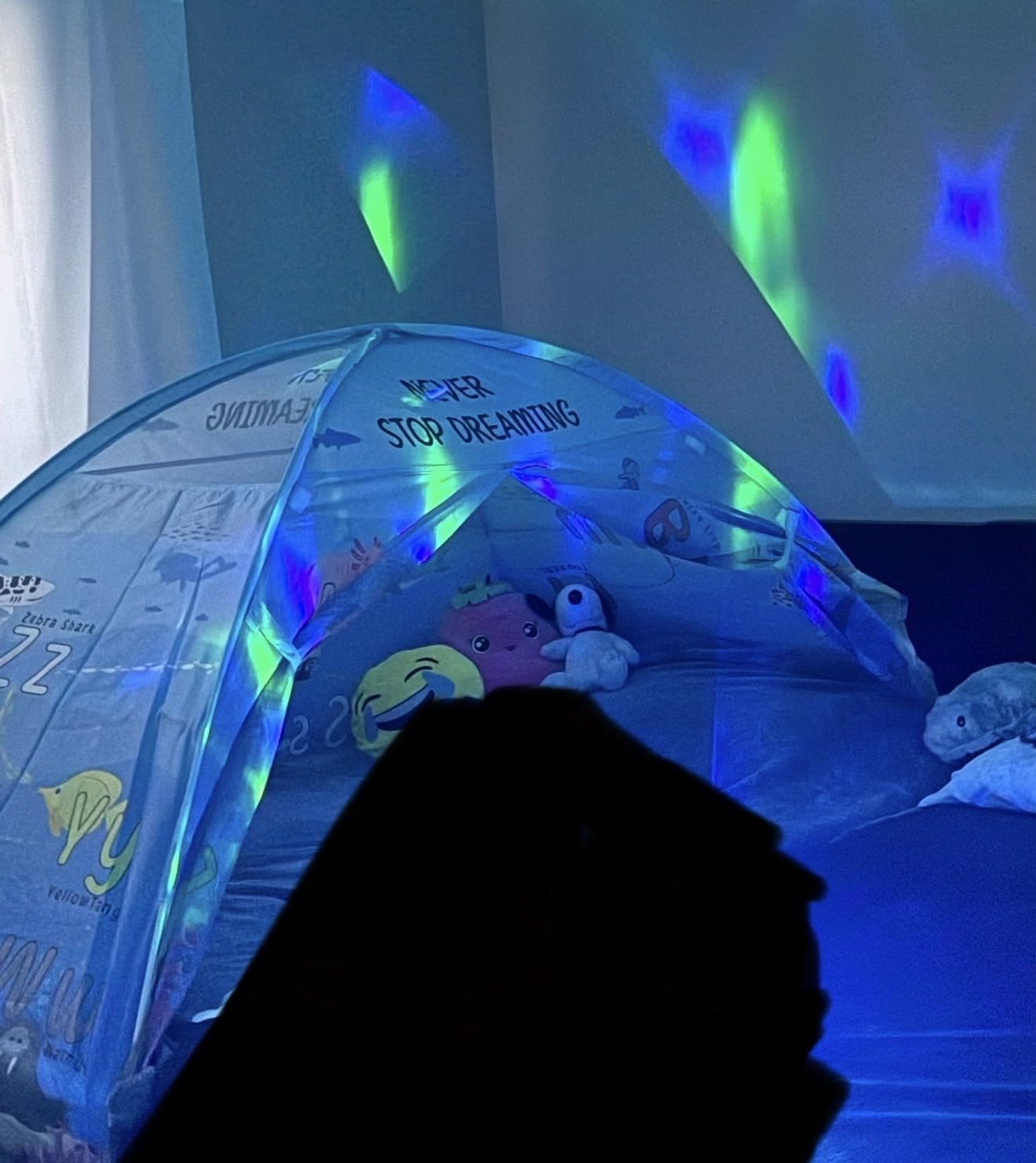Water World Twin Bed Tent for Kids Indoor Fort - Magical Dream Tents for Boys Pop Up Toddler Bed Canopy for Girls Bunk Bed Tent for Top Bunk - Sensory Sleep Pod for Kids Educational customer photo 1