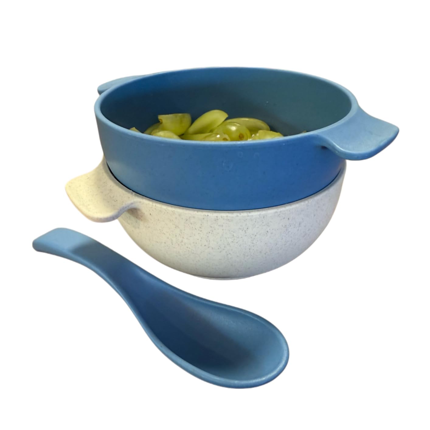 Bamboo Kids Bowls Set, 4 Reusable Small Bowls for Baby Toddlers, Dinnerware Cereal Snack Soup Rice Bowl with 4 Spoons & Forks, Dishwasher Safe Bamboo Baby Food Bowls, BPA Free, 14.5 OZ customer photo 1