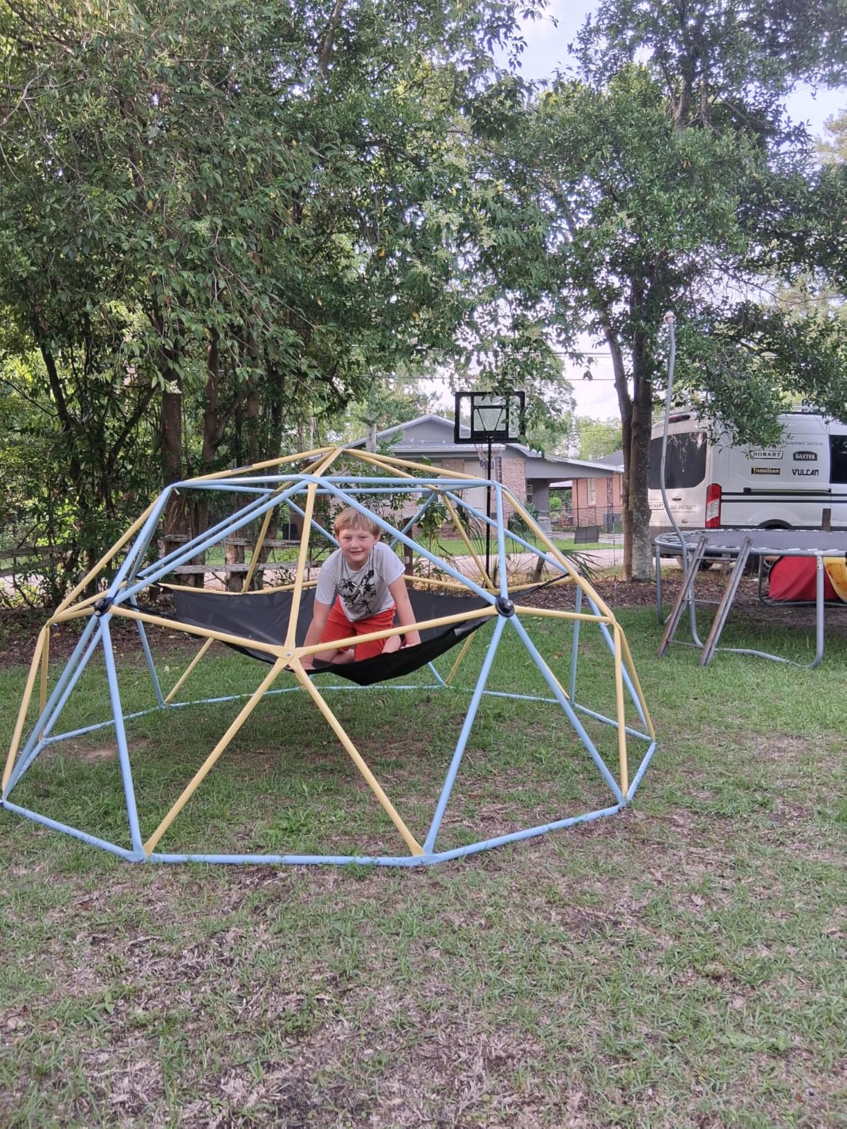 VEVOR Climbing Dome, 10FT Geometric Dome Climber with Hammock and Swing, Jungle Gym Supports 750LBS for Kids 3 to 10 customer photo 1