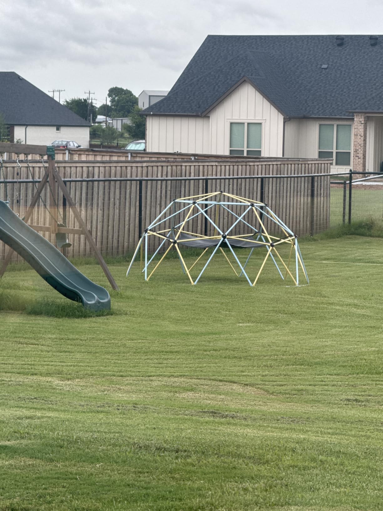 VEVOR Climbing Dome, 10FT Geometric Dome Climber with Hammock and Swing, Jungle Gym Supports 750LBS for Kids 3 to 10 customer photo 2