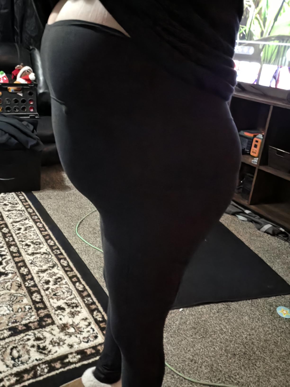 High Waisted Leggings for Women - Tummy Control Yoga Pants for Workout Running Athletic Women's Leggings Plus Size customer photo 1