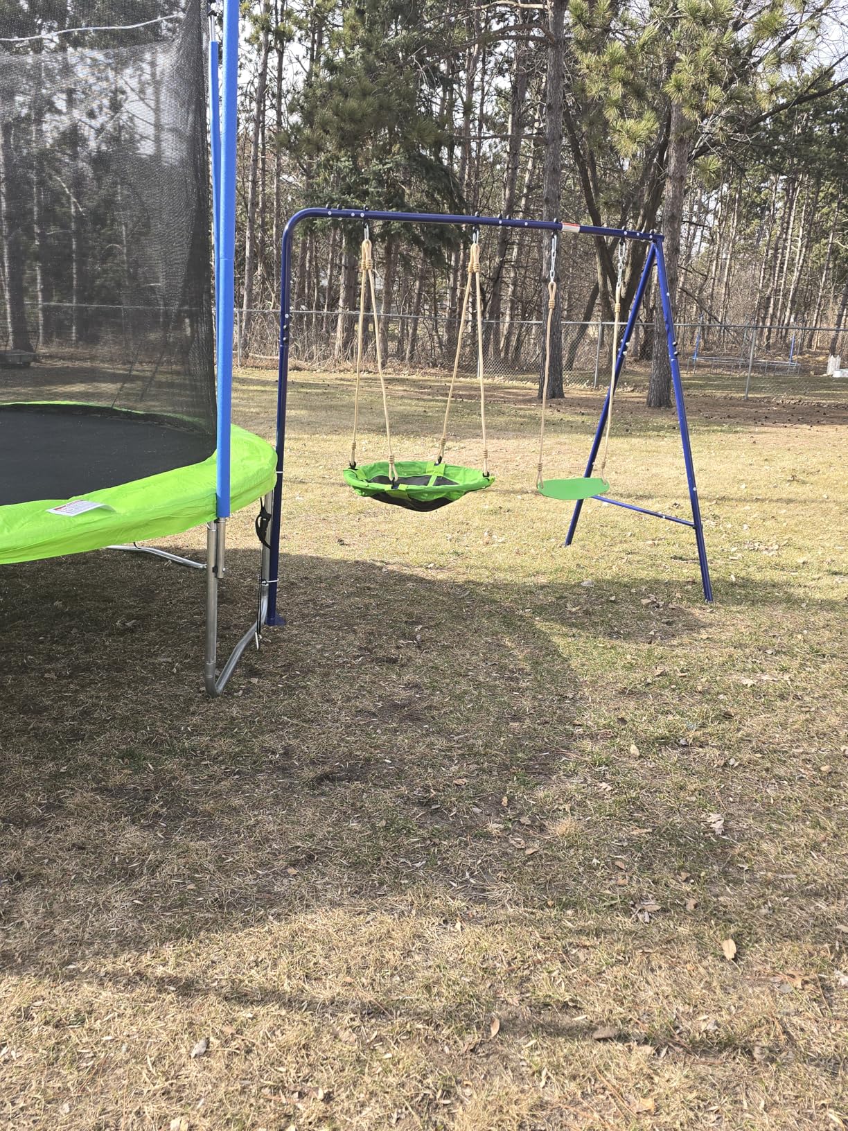 Lyromix 12FT 14FT Trampoline with Slide and Swings, ASTM Approved Outdoor Trampoline with Basketball Hoop and Ladder, Capacity for 5-7 Kids and Adults customer photo 1