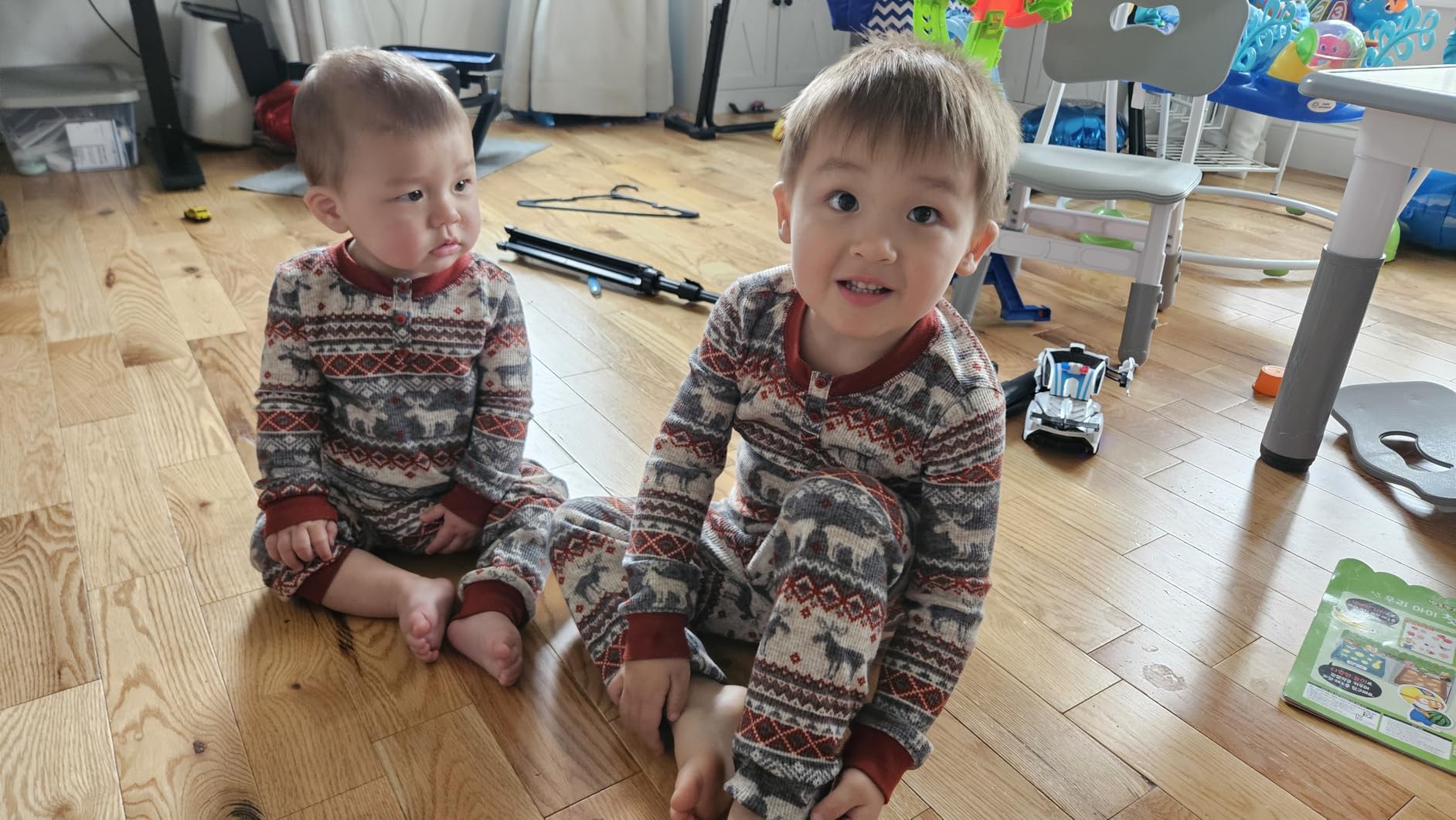 Family Matching, Plaid Waffle 2 Piece Pajama Sets customer photo 2
