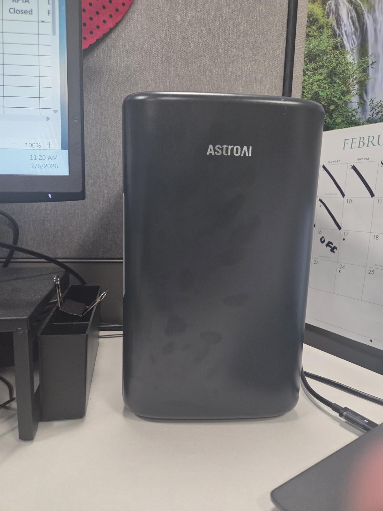 AstroAI Mini Fridge 2.0 Gen, 6 Liter/8 Cans Small Refrigerator Makeup Skincare Fridge 110V AC/12V DC Portable Thermoelectric Cooler and Warmer Fridge for Bedroom (Dark Grey) customer photo 2