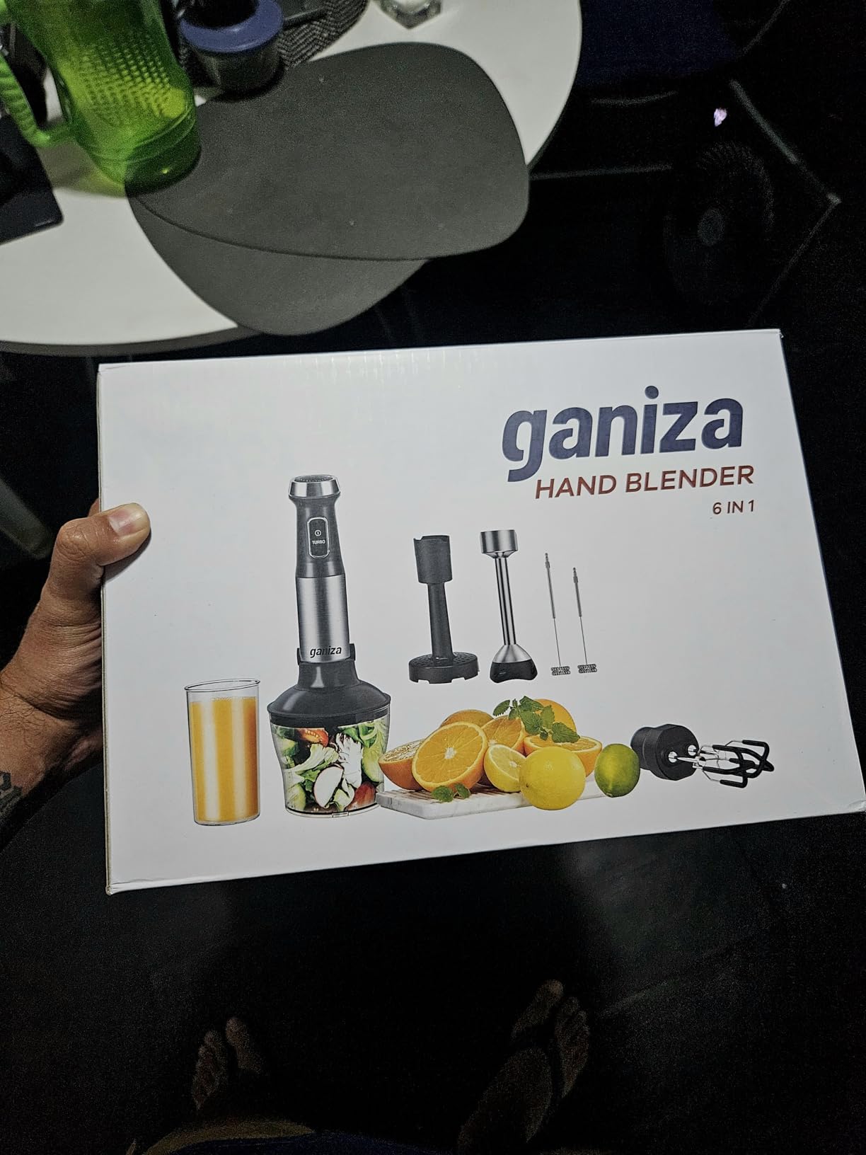 Ganiza Immersion Blender Handheld, 6 in 1 Hand Blender Stainless Steel Blade, 15 Speed Stick Blenders Electric, 800ml Mixing Beaker, 600ml Chopper, Whisk, Frother, Potato Masher customer photo 2
