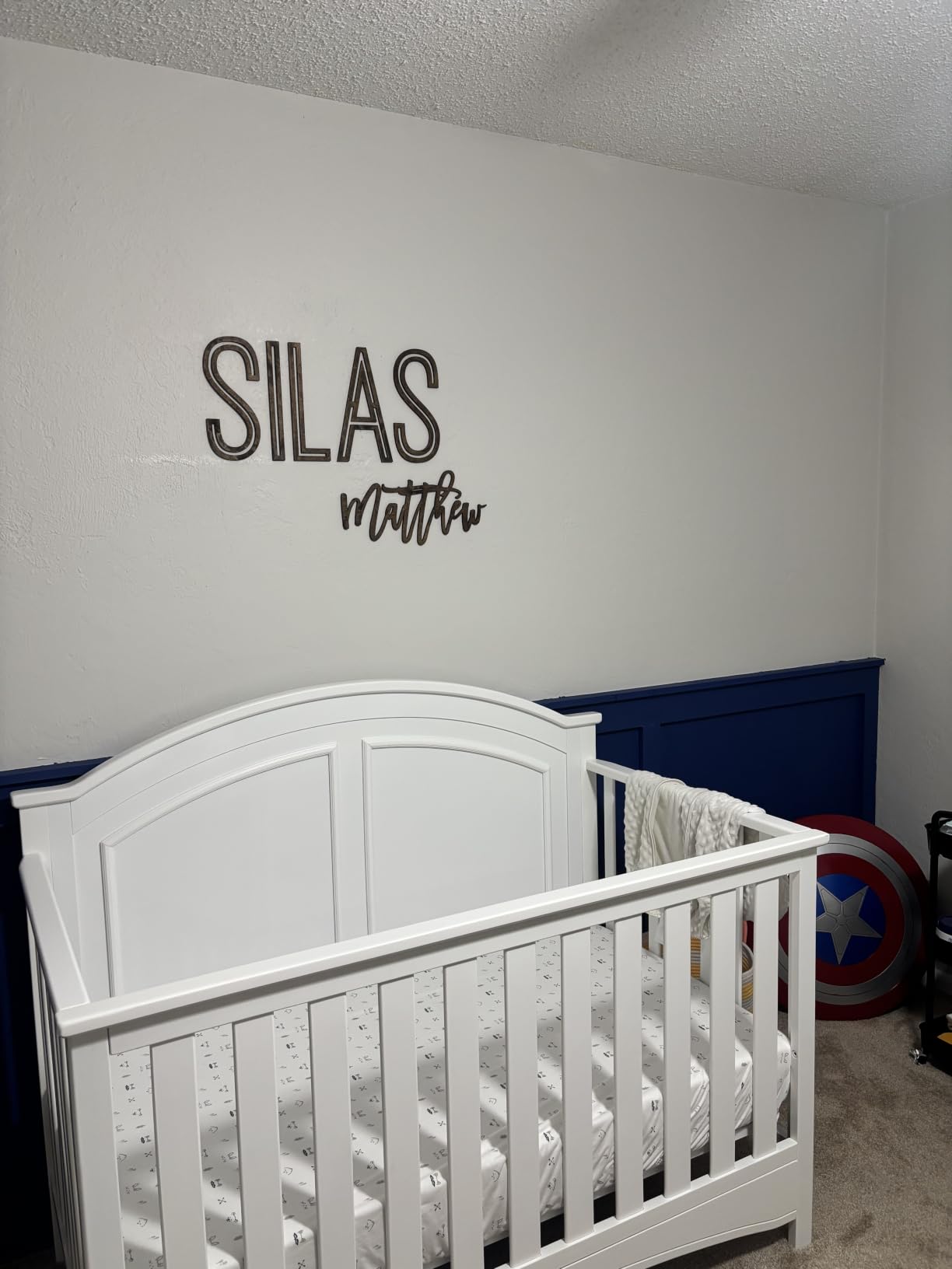 First and Middle Name Signs for Nursery Wooden Name Signs for Kids Room Personalized Name Sign customer photo 1