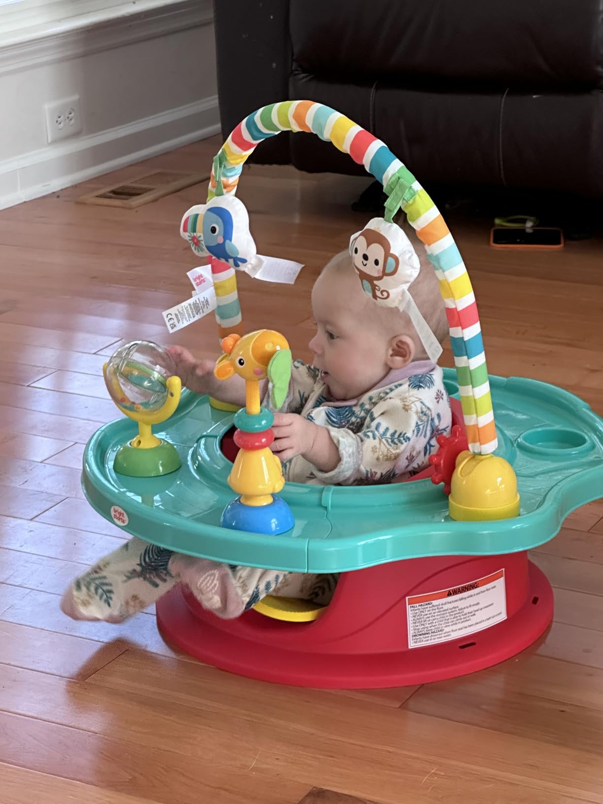 Bright Starts 3-in-1 SuperSeat Playful Paradise, Baby Activity Seat with Toys, Snacking Tray, Booster Seat, BPA Free Tray, Unisex, 6 Months + customer photo 2