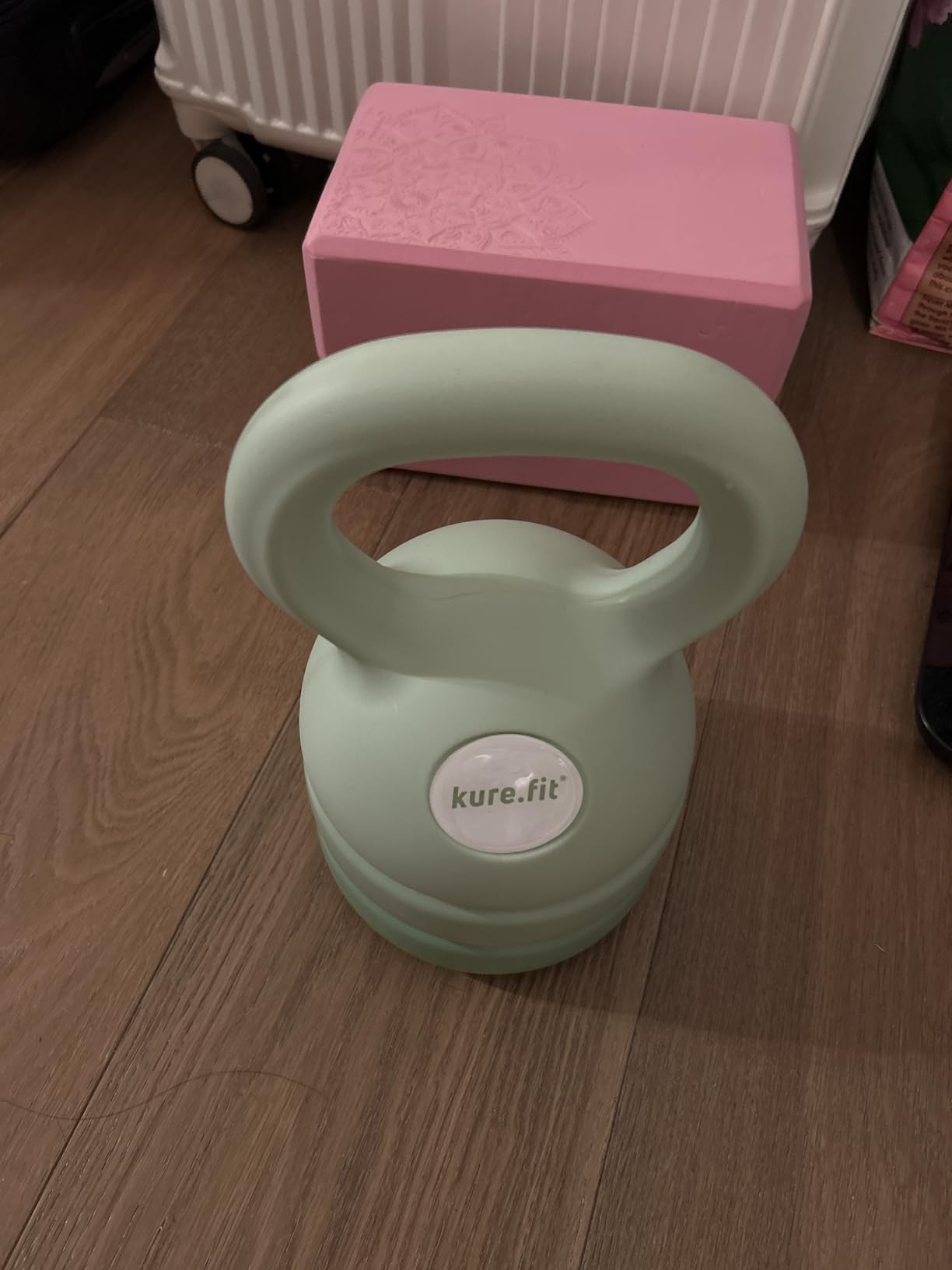 Adjustable Kettlebell | 5 lb - 12 lb | Kettlebell Weights Set for Home Gym | Full-Body Workouts, Strength Training, Weight Loss | Fabric Booty Band | Beginners & Women customer photo 2