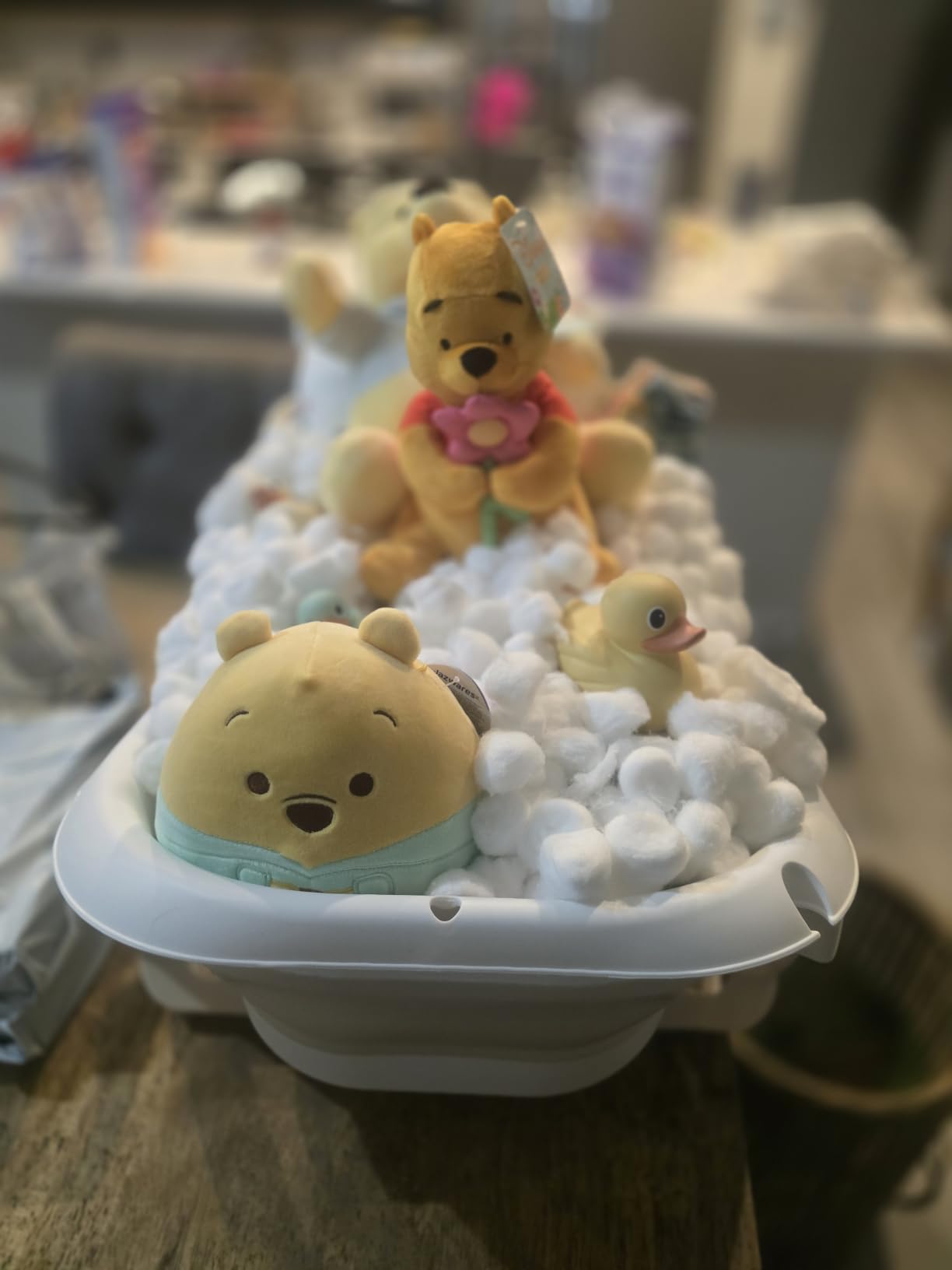 TPN Collapsible Baby Bathtub, Baby Bath Tub with Soft Cushion & Real-Time Thermometer, Infant to Toddler Tub (0-36 Months), Portable Newborn Travel Bath Tub customer photo 2