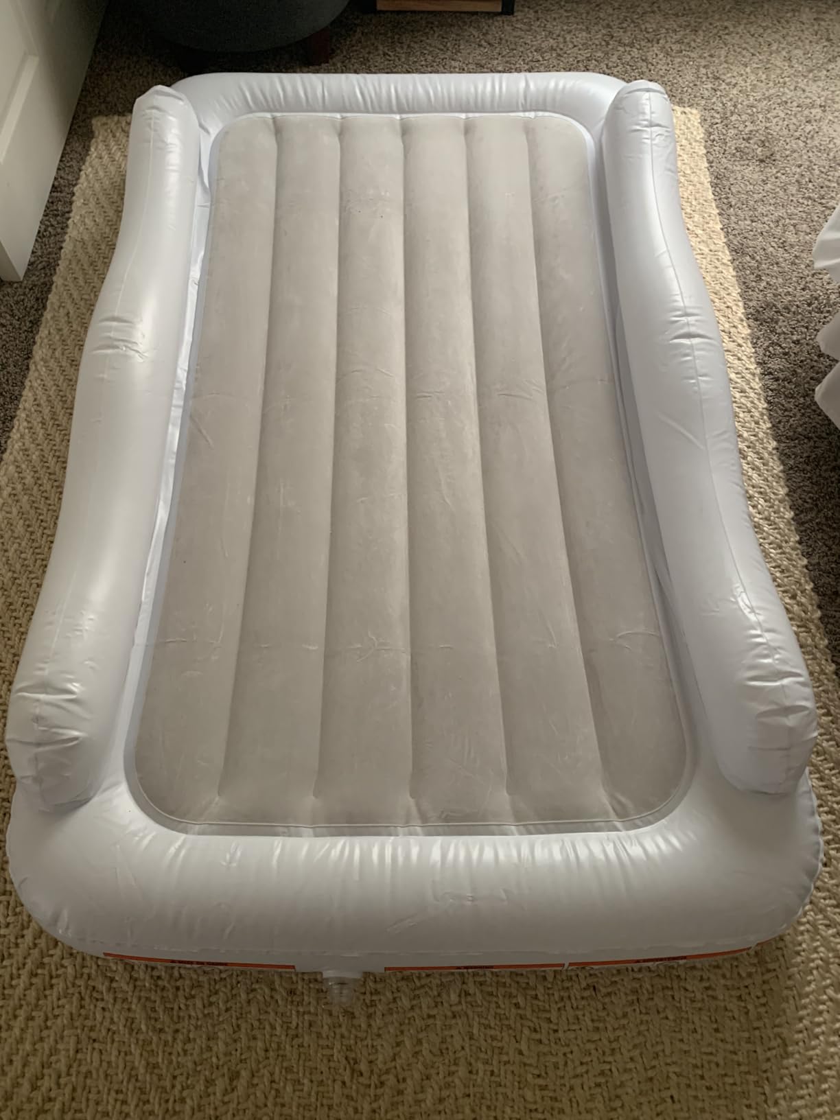 Regalo Inflatable Toddler Travel Bed with Safety Rail Bumpers, Portable Toddler Air Mattress with Pump & Carry Bag, Foldable Kids Bed for Travel, Camping & Sleepovers, Ages 2-5 customer photo 2