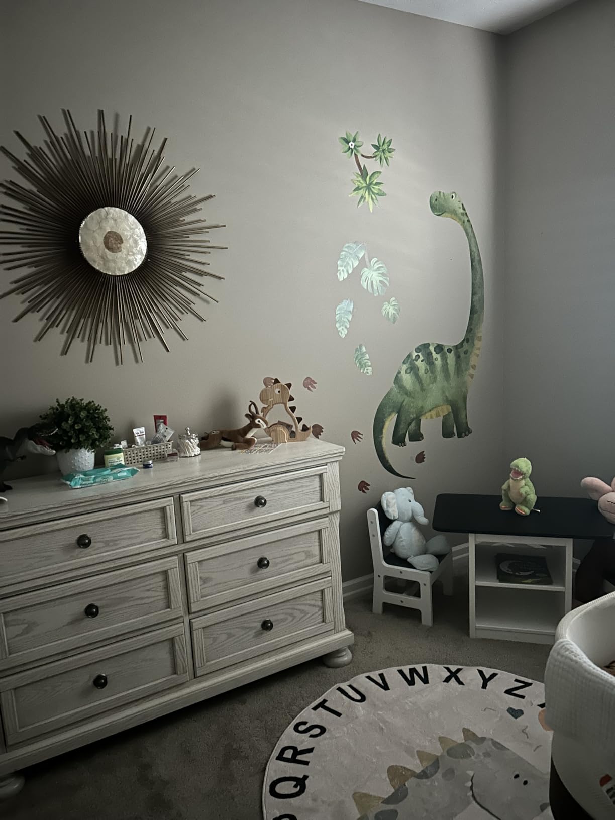 Large Dinosaur Wall Decals for Boys Bedroom Dino Footprints Wall Stickers Peel and Stick Baby Toddler Kids Room Wall Decor Murals for Nursery Daycare Classroom Decoration customer photo 1