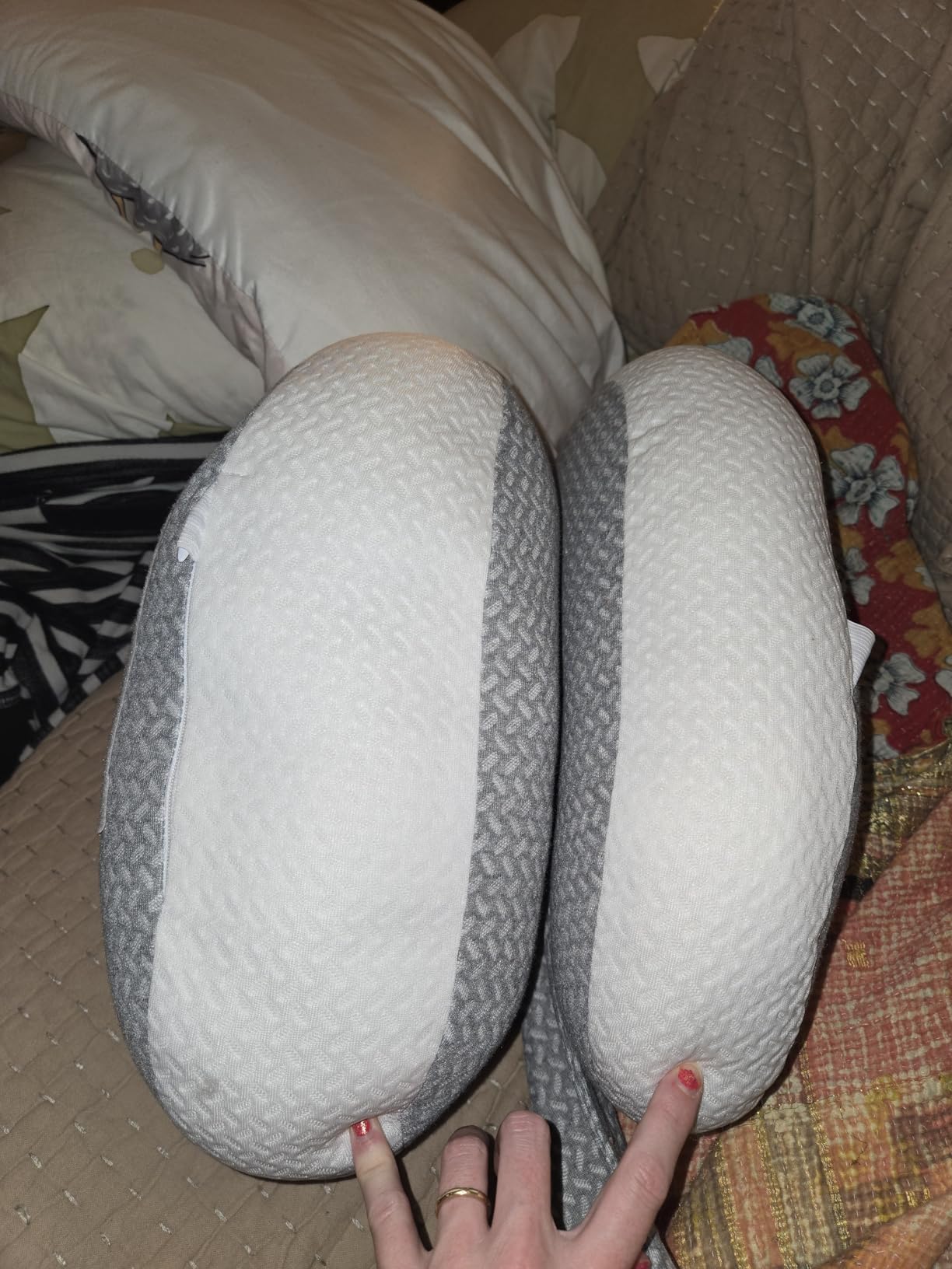 Chilling Home Pregnancy Pillow, Maternity Pillow for Pregnant Women, Pregnancy Pillows for Sleeping Portable, Pregnancy Wedge Pillow, Body Pillow Support for Back, Belly, Waist, Grey customer photo 2