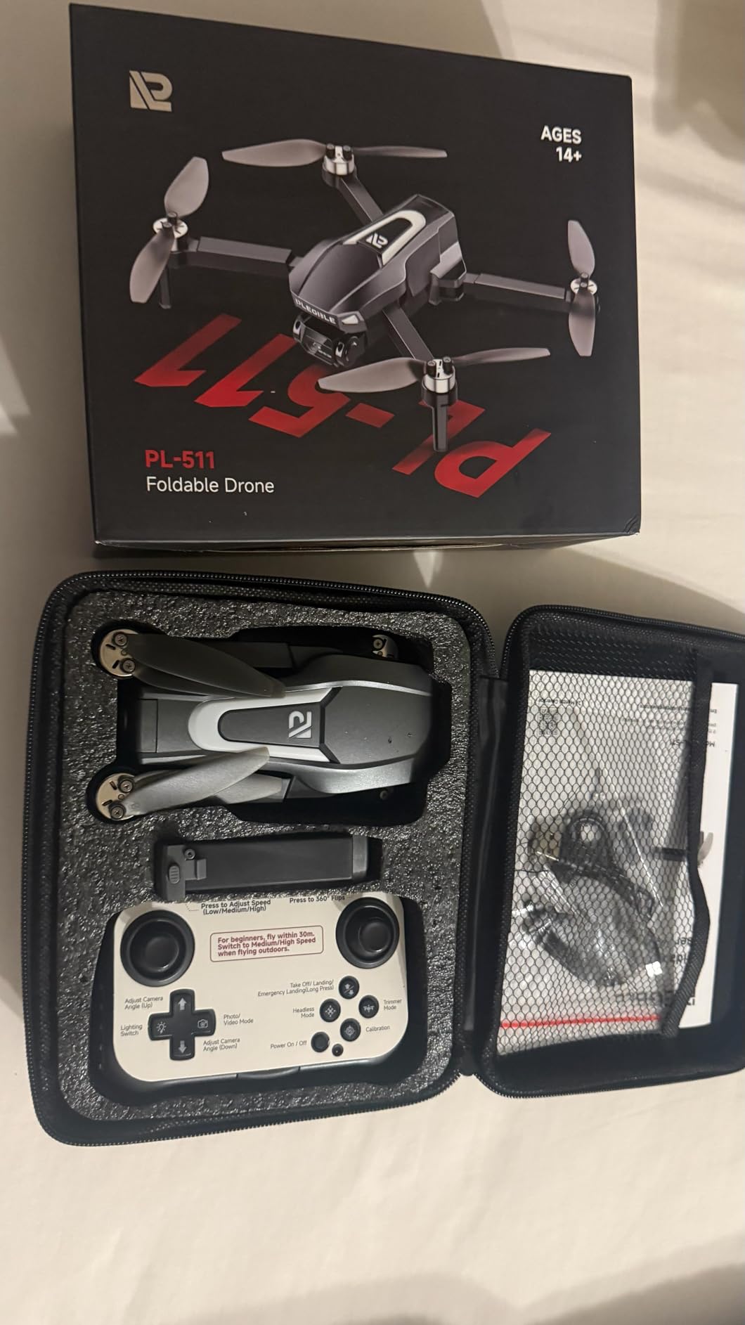 PLEGBLE Drones with Camera for Adults 4K, FPV Drone for Kids Beginners, Foldable RC Quadcopter with 3 Batteries 45 Mins Long Flight Time, Brushless Motor, One Key Start, Toys Gifts for Boys Teen Men customer photo 1