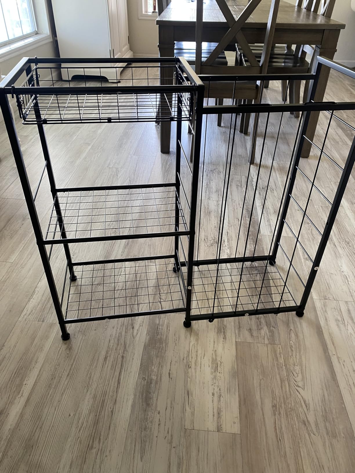 Sports Equipment Organizer, Ball Storage Rack with Elastic Straps and Removable Basket for Garage Organization, Garage Organizer with Hooks for Toy Sports Gear Storage, Sports Ball Storage Cart, Black customer photo 2