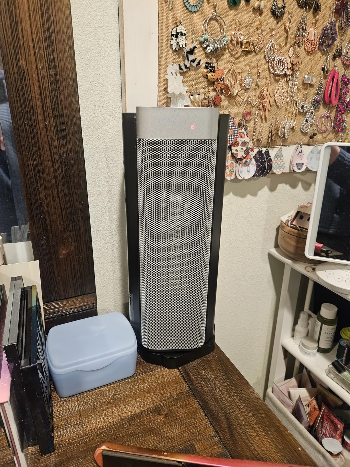 AEOCKY 3rd-Gen Space Heater with AI Thermostat, 1500W PTC Electric Heaters for Indoor Use With Remote, 70° Oscillation, Utmost Silence, Safe Portable for Office, Bedroom, Room, Home customer photo 1
