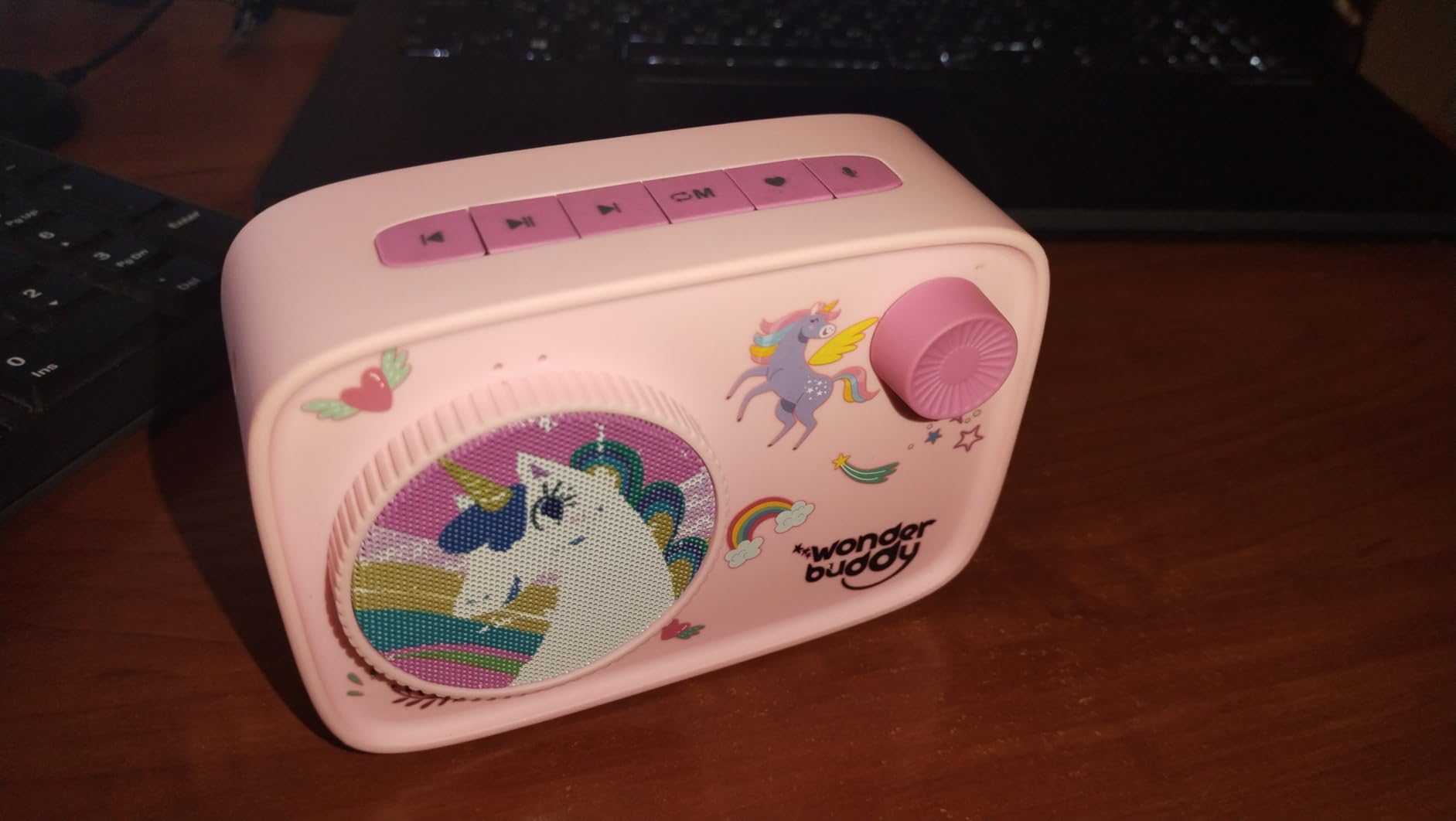 WonderBuddy Kids Story Box Audio Player, 500+ Preloaded Stories & Rhymes, Story Writing DIY Art Kit, Voice Recorder, Content Upgrade, Bluetooth, Birthday Gift for Boys Girls 3+ Years- Dino customer photo 1