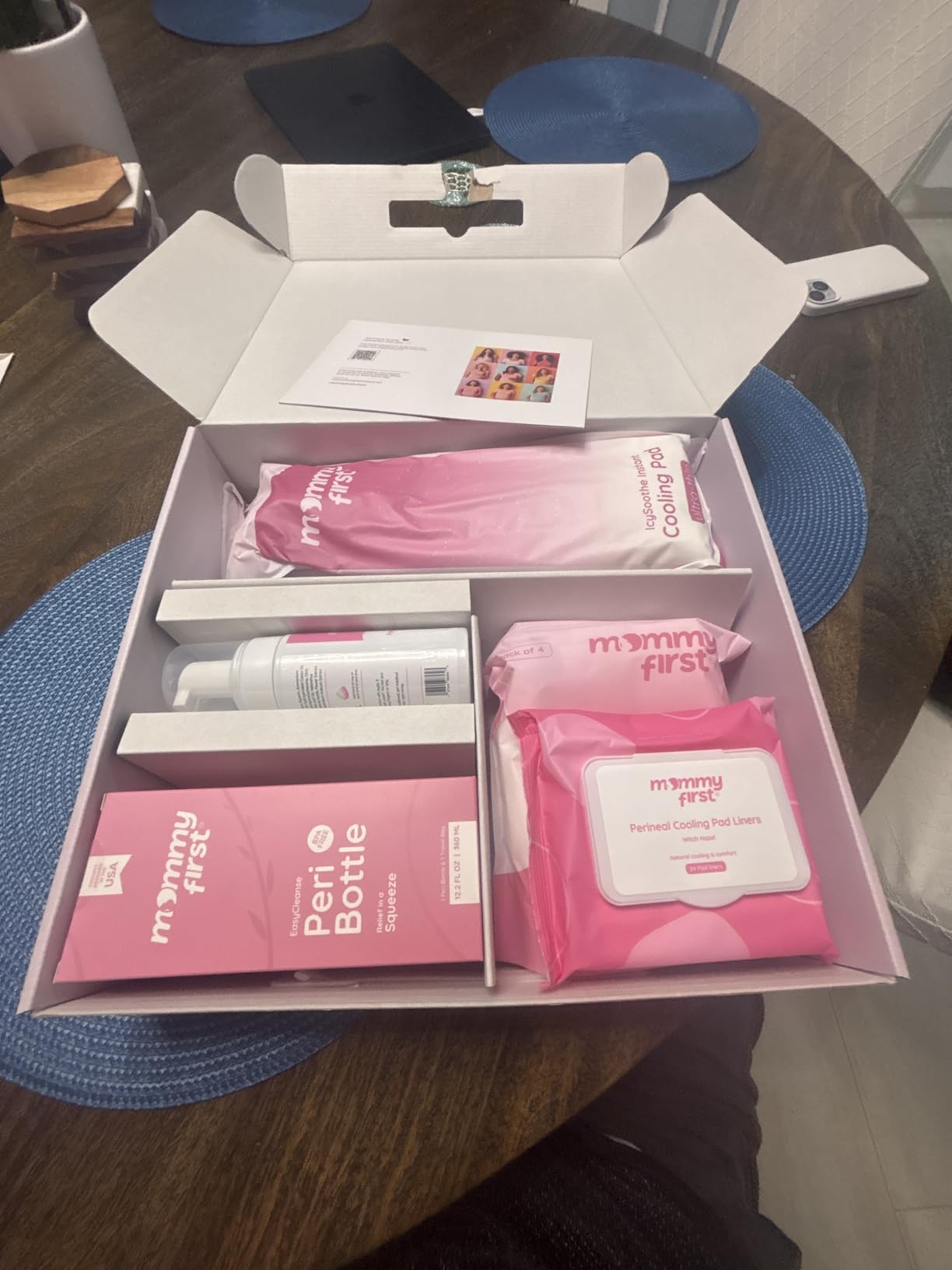 Mommy First Postpartum Essentials Recovery Kit - Next-Gen Perineal Ice Packs, Alcohol-Free Witch Hazel Healing Foam and Liners, Upside Down Peri Bottle & Postpartum Underwear for Postpartum Recovery customer photo 1