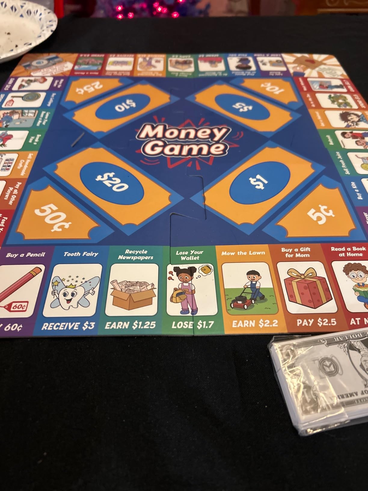 Torlam Money Board Games for Kids, Coins and Bills Toddler Pretend Play Toys, Money for Kids Learning Education Kindergarten Math Games Math Manipulatives, Homeschool Supplies Classroom Must Haves customer photo 1