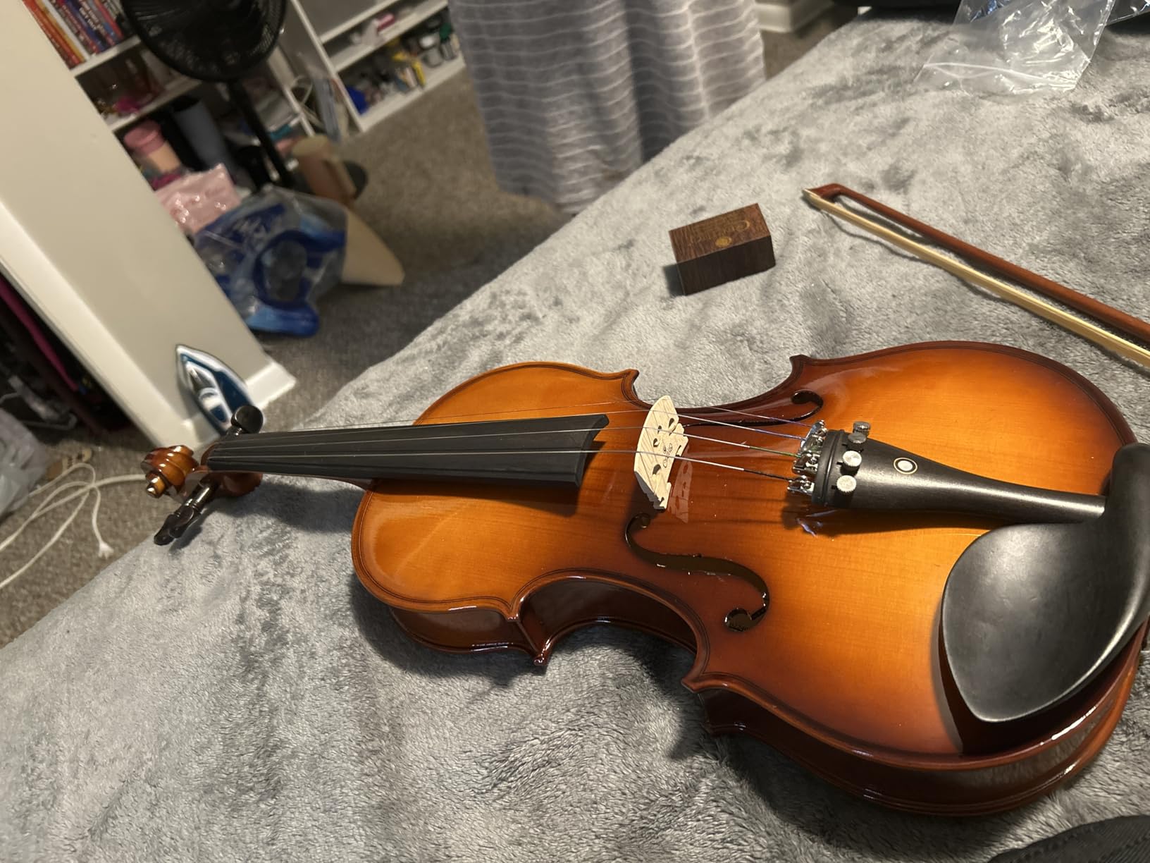 1/2 Violin For Beginners, CVN-300 Solidwood Ebony Fitted Beginner Violin with Strings, Violin Starter Kit For Student w/Hard Case, Bow, Stringed Musical Instruments Back to School Starter Kit customer photo 2