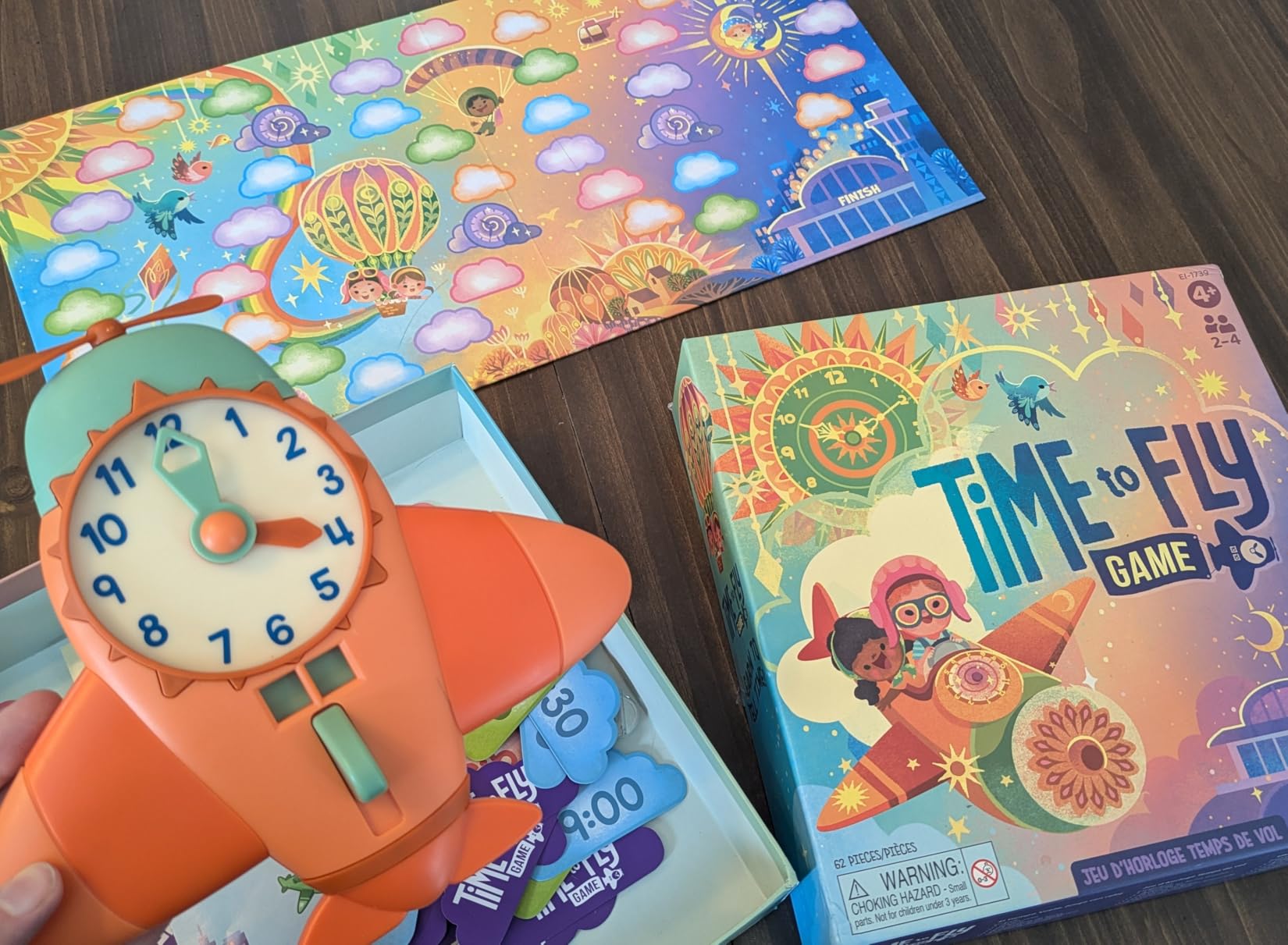 Educational Insights Time to Fly - Preschool Board Games that Teach How To Tell Time, Toy Learning Clock for Kids, Educational Board Games for Kids 4-6, Learn to Read Digital and Analog Clocks customer photo 1