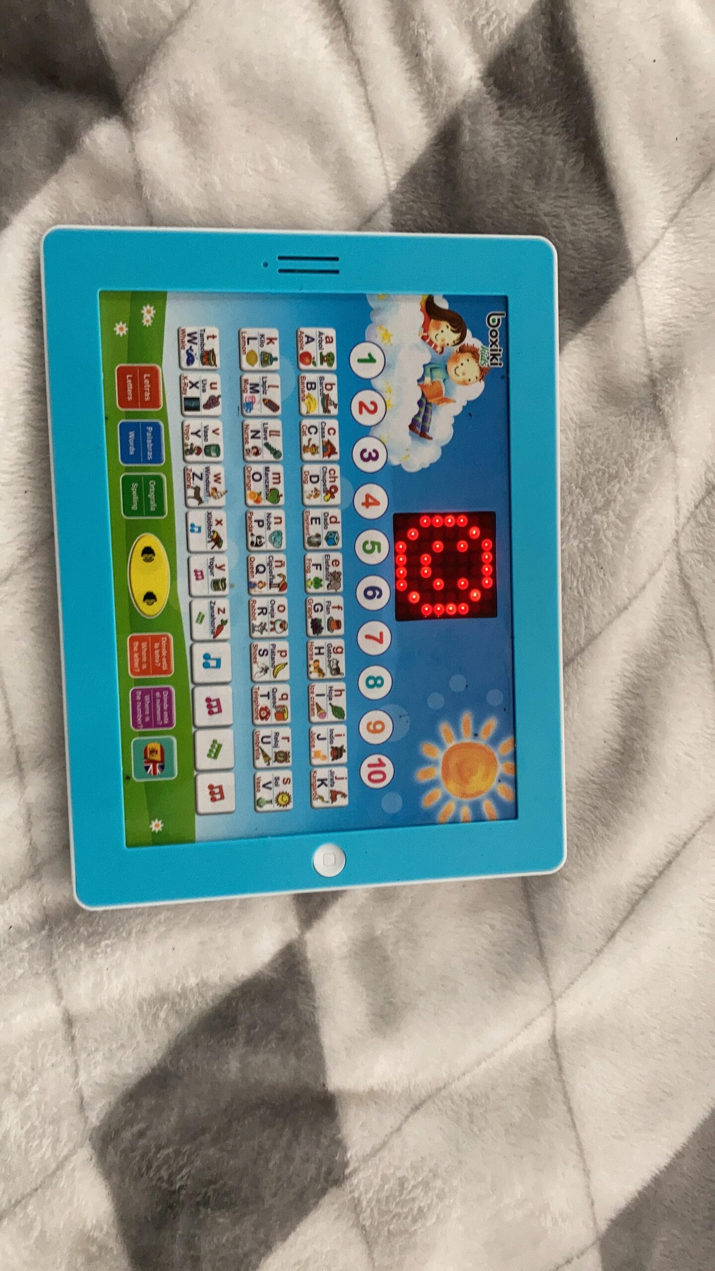 Bilingual English & Spanish Interactive Alphabet Wall Chart (2026 Model) - Talking ABC Letters, Numbers 123 & Music Learning Poster - Educational Toy for Toddlers & Kids Ages 3+ customer photo 1