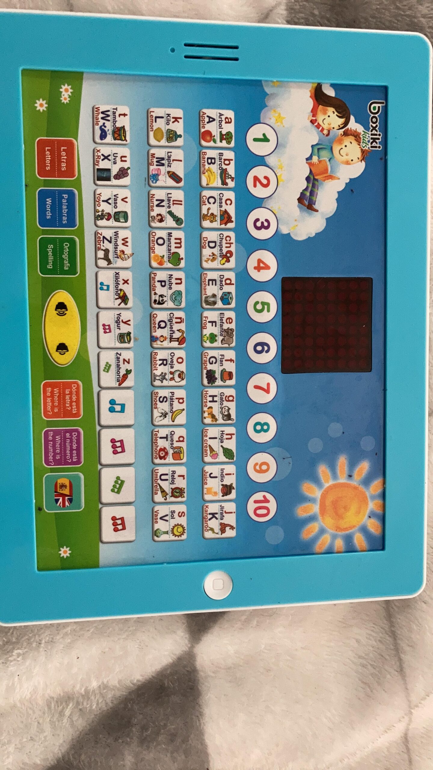 Bilingual English & Spanish Interactive Alphabet Wall Chart (2026 Model) - Talking ABC Letters, Numbers 123 & Music Learning Poster - Educational Toy for Toddlers & Kids Ages 3+ customer photo 2