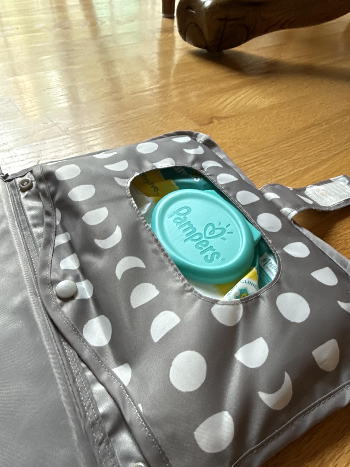 Tiny Twinkle Portable Diaper Changing Pad | Waterproof, Wipeable & Compact Baby Changing Pad for Travel | Smart Wipes Pocket & Organized Storage | Newborn Shower Gift (Sage Checkers) customer photo 1