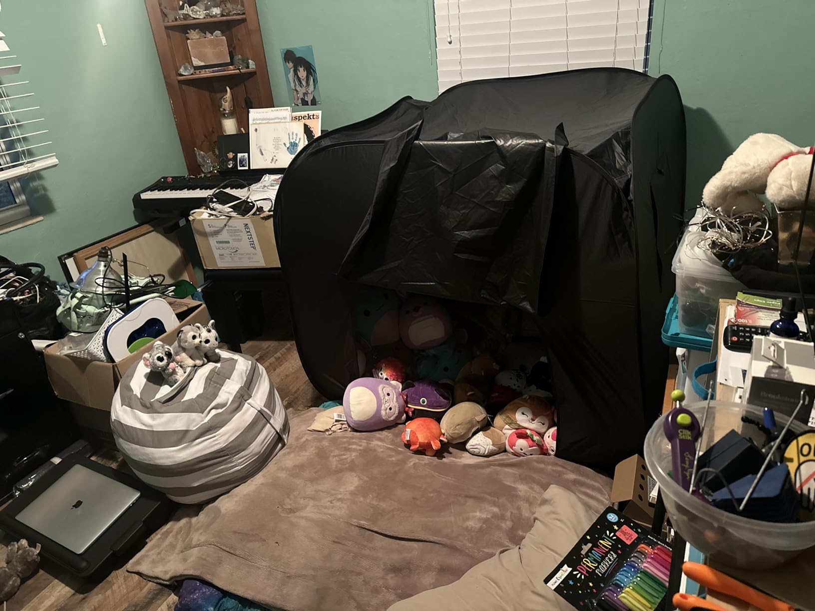 Sensory Tent for Kids & Adults with Autism ADHD SPD - CPC Certification Large Size 35x34in Black Out Calm Corner Helps Children Relax Reduce Anxiety - Pop-up Autistic Sensory Room Play Tent customer photo 2