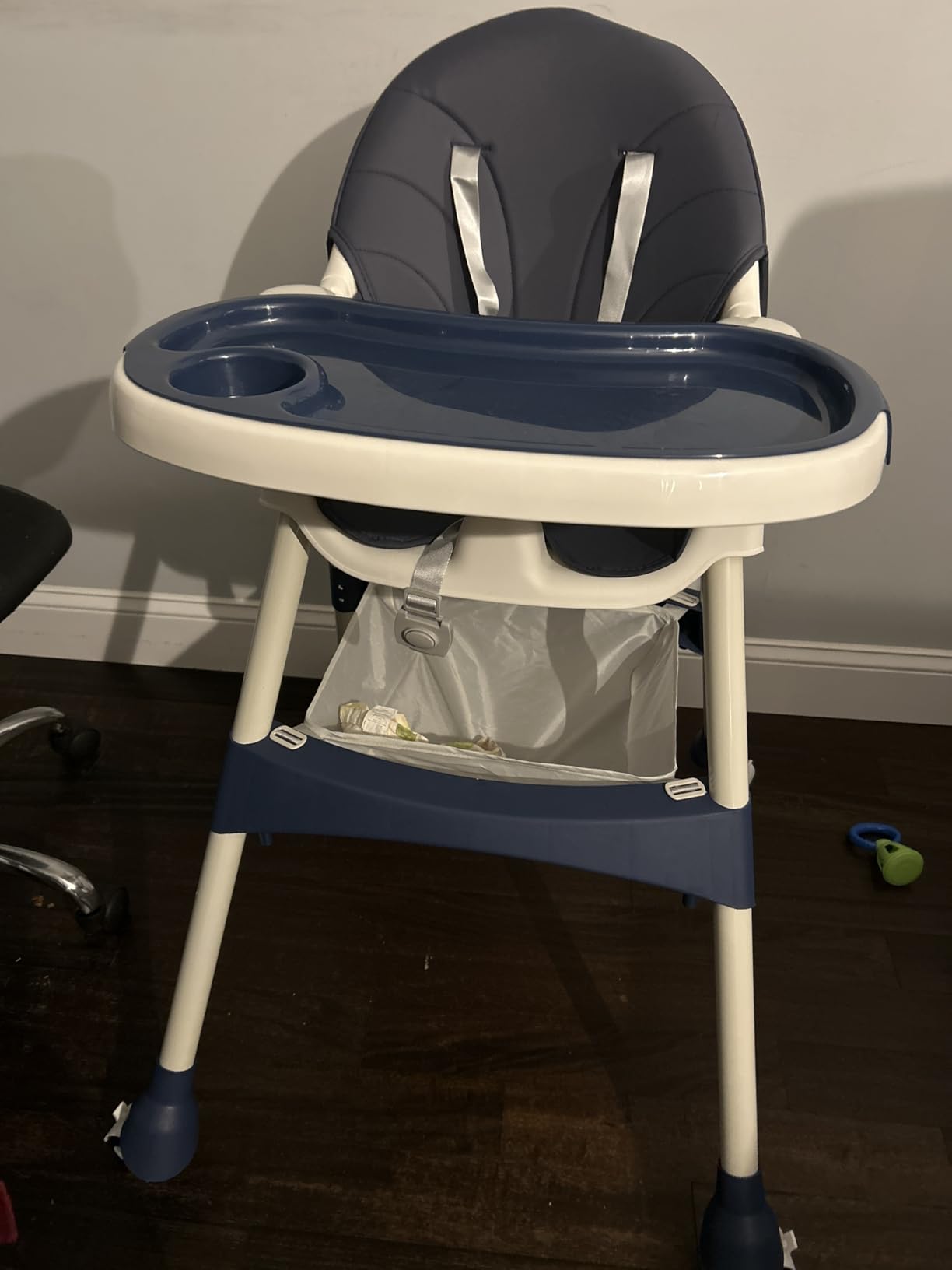 High Chairs for Babies and Toddlers, 4 in 1 Convertible Baby High Chair, Portable High Chair for Travel with Adjustable Height and Back, Foldable HighChair with Wheels& Pu Cushion customer photo 2