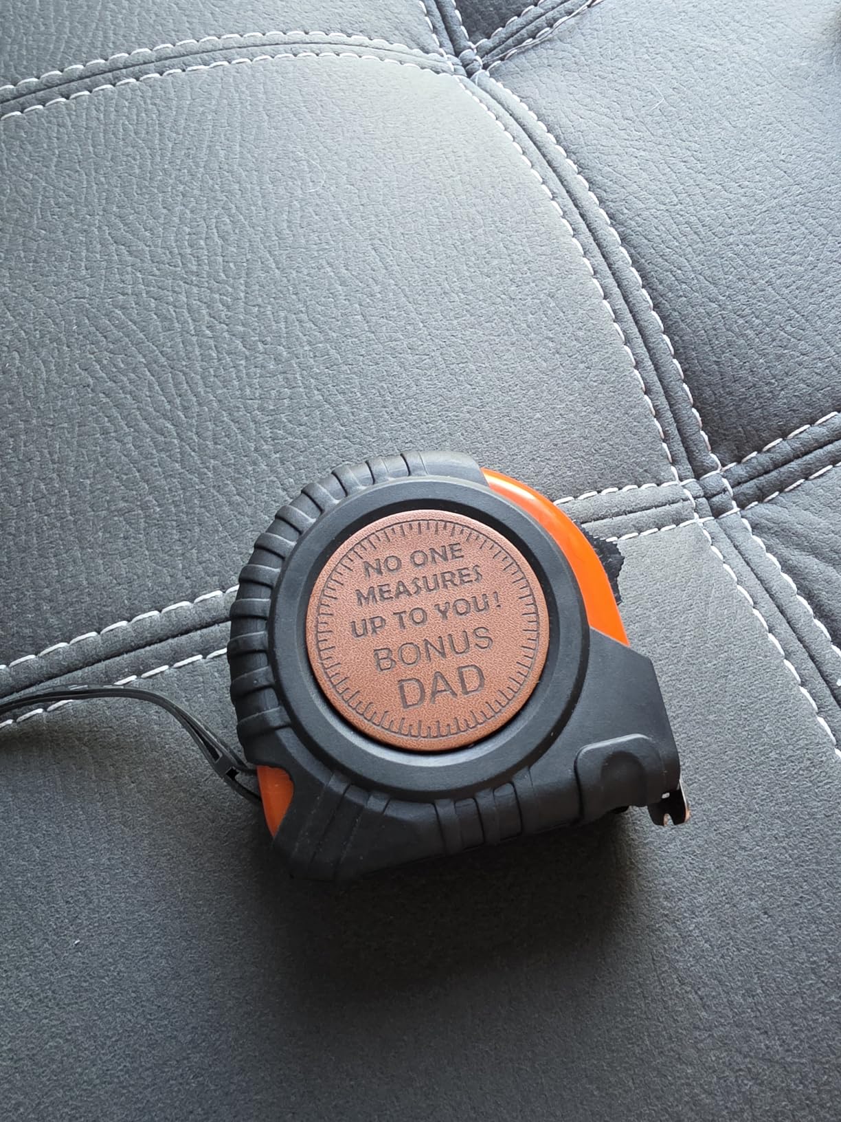 Fathers Day Grandpa Gifts for Papa Father's Day Birthday Gifts from Grandkids, Grandpa Grandfather Gifts from Granddaughter Grandson, Grandparents Day Gift, Genuine Leather Engraved 25 FT Tape Measure customer photo 1