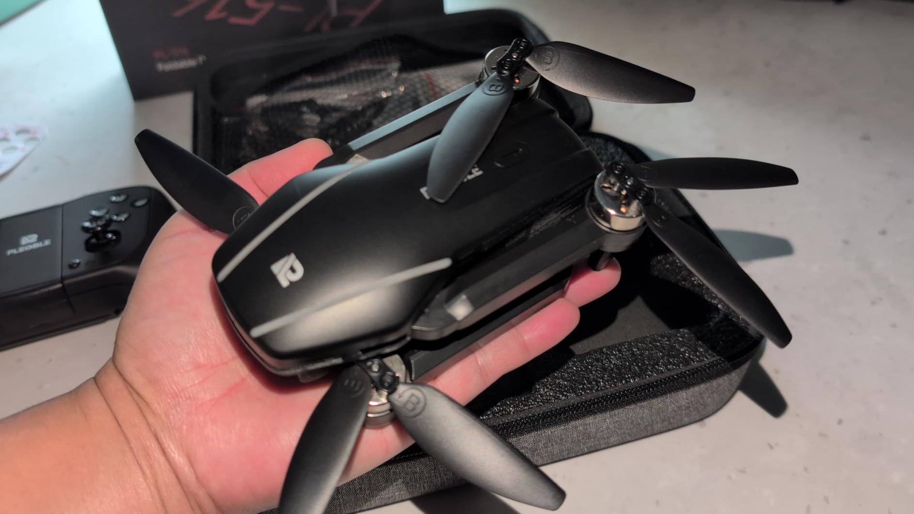 Drone with Camera 4K for Kids Adults, Brushless Motor Mini Foldable RC Drones with Propeller Guards for Beginners, One Key Take Off/Land, Voice Control, Anti-Lost Alarm, Gift Toys for Men Boys customer photo 1