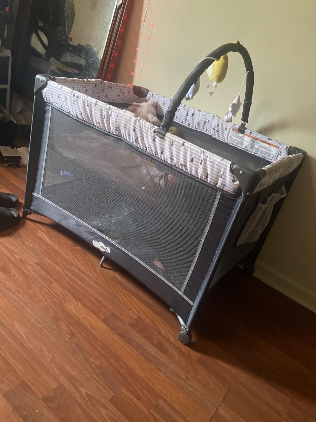 Pamo Babe Foldable Portable Baby Playard Crib for Toddlers | Foldable portable playard, lightweight crib with compact storage for travel & outdoor use customer photo 2