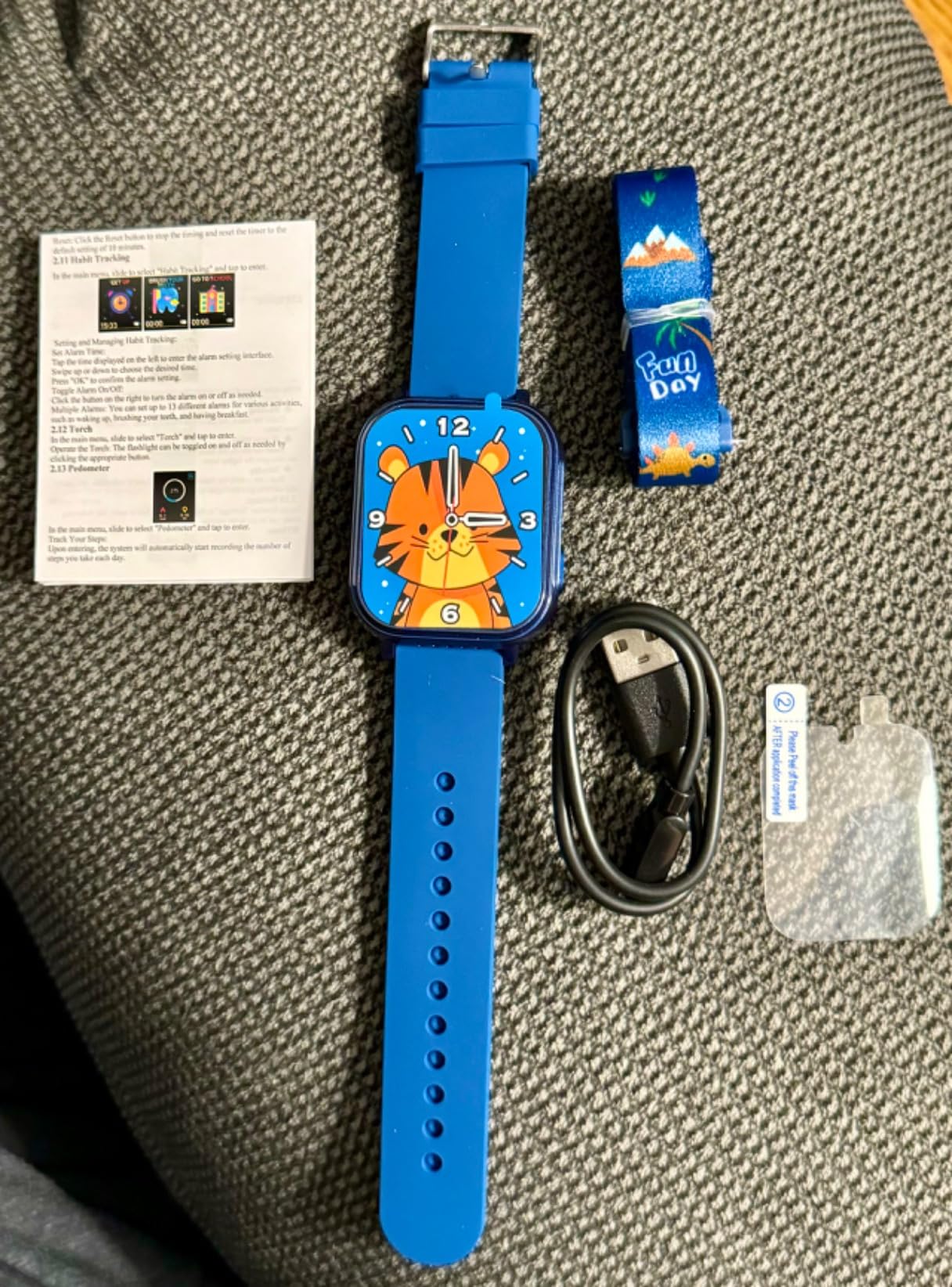 Waterproof Smart Watch for Kids Toys for Boys Age 5-12 with 32 Games, Dual Camera, Habit Tracking, Music Player, Video, Alarm Clock, HD Touchscreen Kids Smart Watch Birthday Gift for 3-12 Year Old customer photo 2