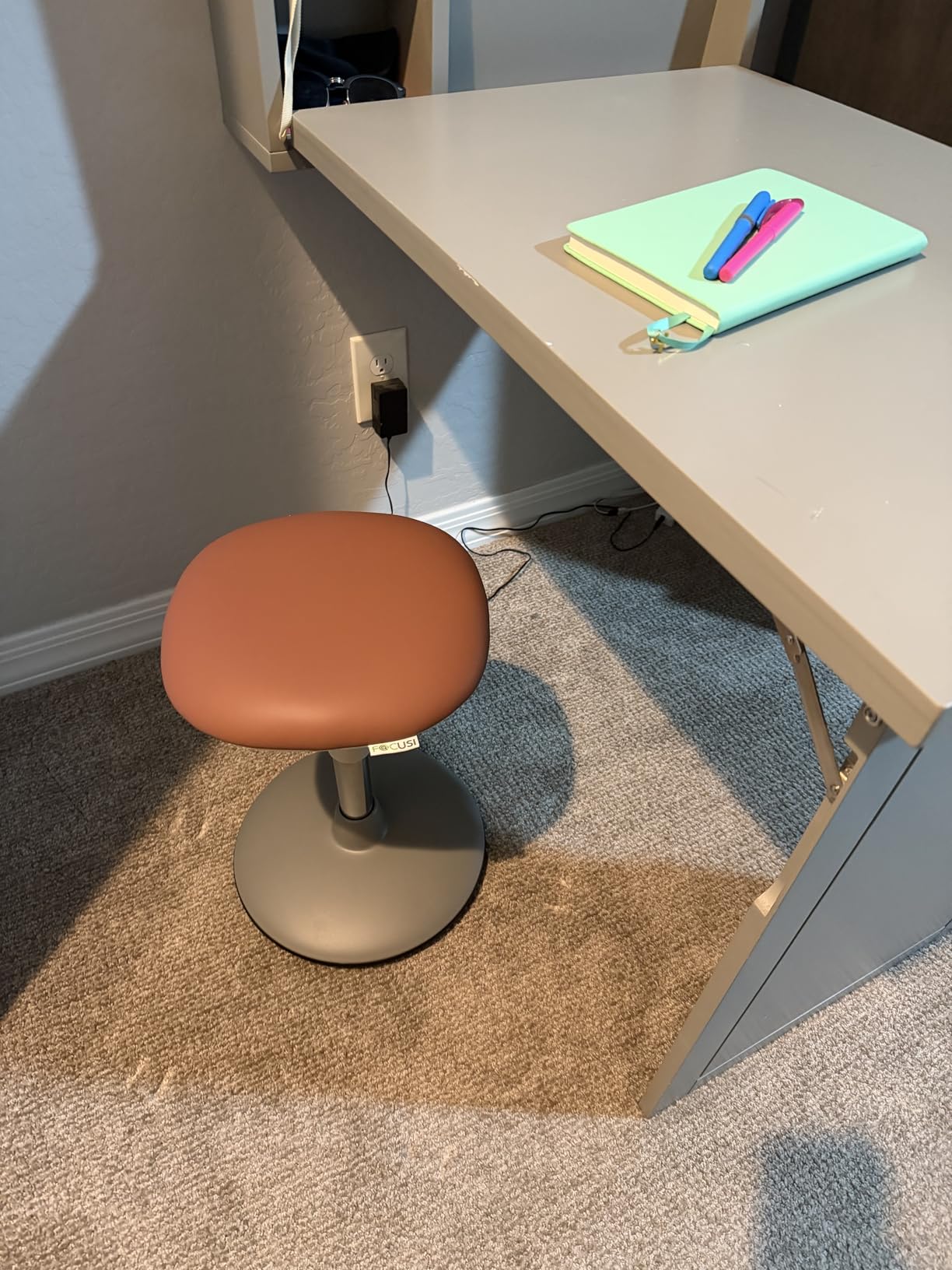 Wobble Stool for Kids Ages 7-12; Adjustable Height Wobble Stools for Classroom Seating with Soft Cushion; Flexible Wiggle Chair for Focus and ADHD Support + Bonus Visual Timer (Sunny Orange) customer photo 1