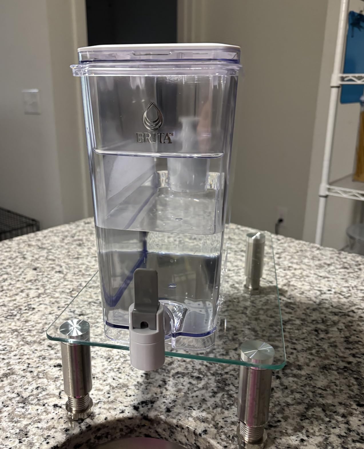 Brita Extra-Large 27-Cup Water Dispenser with BritaPlus Filter, WQA NSF/ANSI Certified, Reduces 2X Contaminants vs. Standard, Reduces Chlorine, Zinc, Copper, Mercury & More, 1 Filter Included, Black customer photo 2