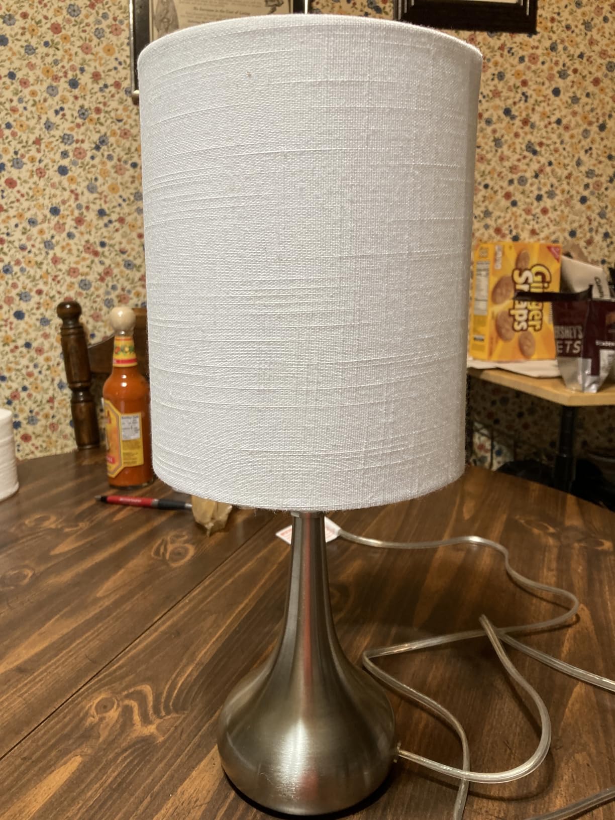 Dimmable Small Table Lamp, Bedside Lamps Touch Control for Bedrooms Nightstand with Wood Grain Base, Desk Lamp Night Light for Office Living Room, 9W 3000K LED Bulb Included customer photo 1