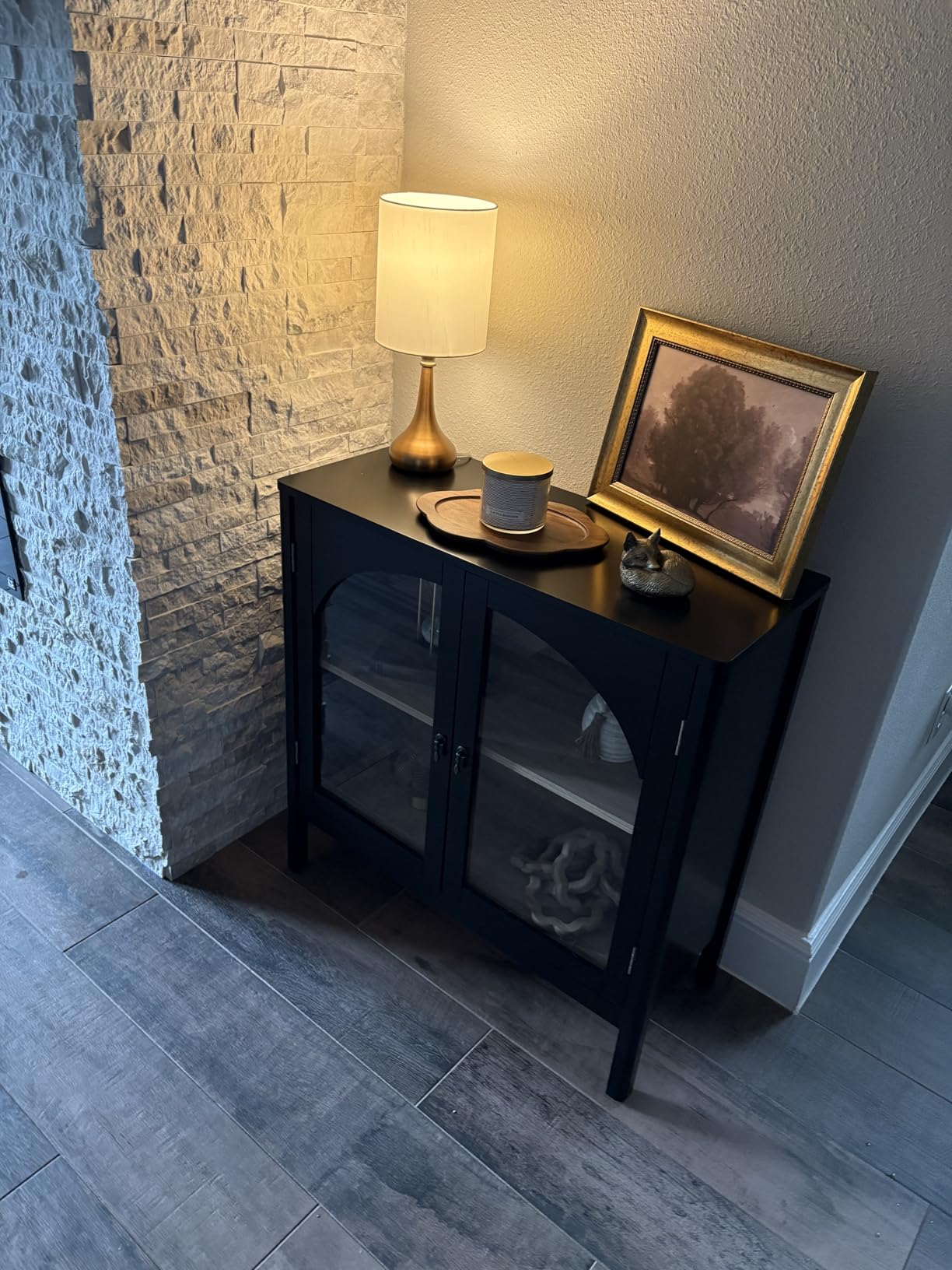 Dimmable Small Table Lamp, Bedside Lamps Touch Control for Bedrooms Nightstand with Wood Grain Base, Desk Lamp Night Light for Office Living Room, 9W 3000K LED Bulb Included customer photo 2