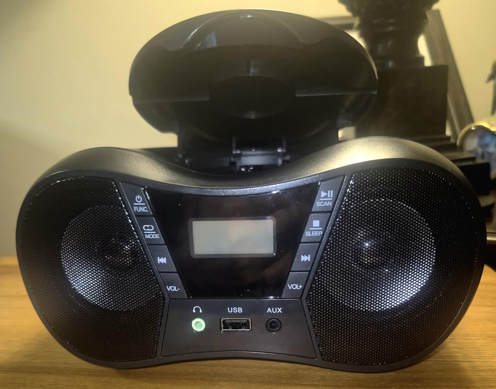 Greadio Boombox Portable CD Players for Home with Bluetooth, Boom Box CD Player FM Radio Combo, Stereo Sound, AC/Battery Powered, CD/CD-R/RW Compatible, Support AUX/USB/Headphone, Timer, Repeatable customer photo 1