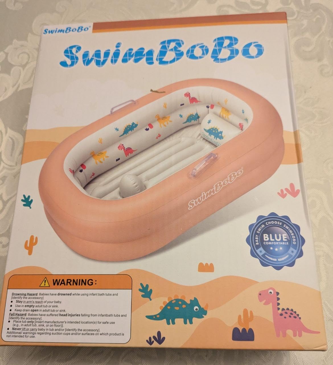 Inflatable Baby Bathtub - Soft, Portable Baby Bath for Infants and Toddlers, Easy to Inflate, Waterproof, Ideal for Home and Travel (Basic) customer photo 2