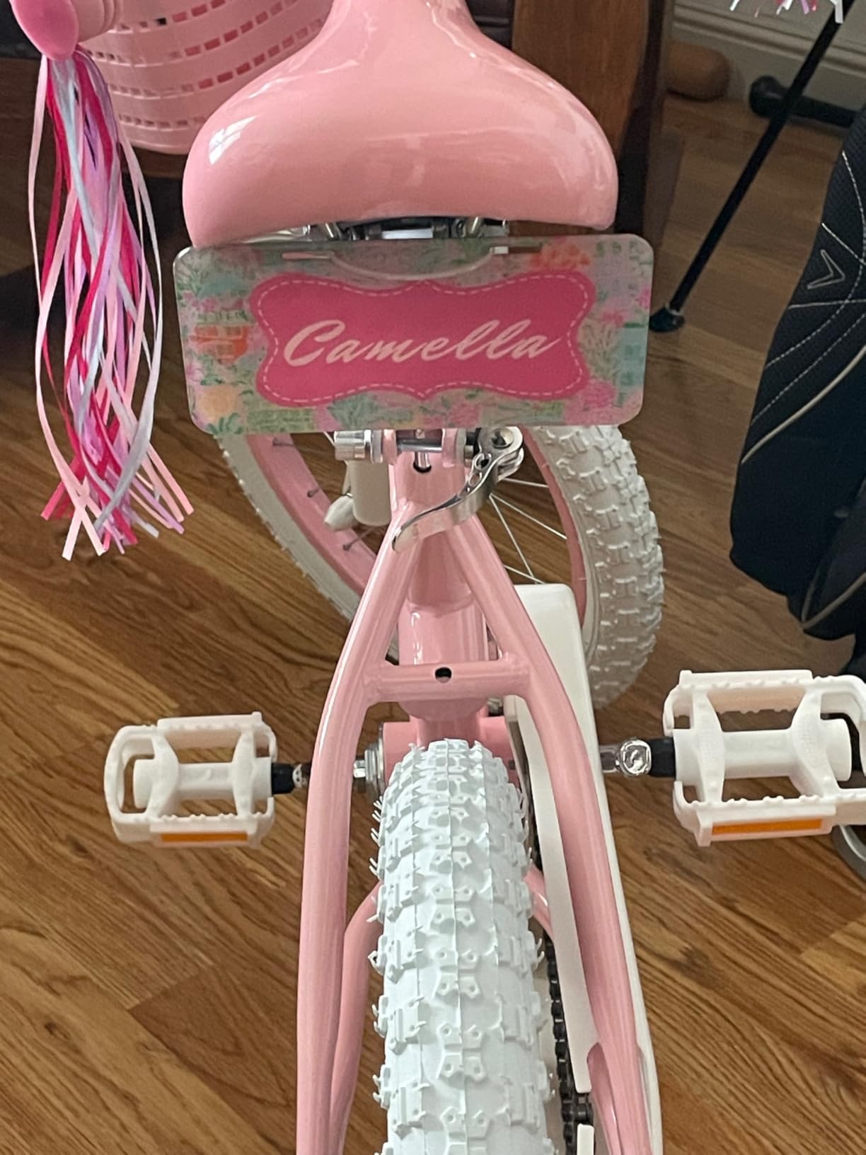 bicystar Girls Bike for Kids Ages 2-8 Years, 12 14 16 18 Inch Kids Bike with Training Wheels, Basket & Streamers, Pink Little Girls Bicycle with Coaster Brake, Birthday Gift customer photo 1