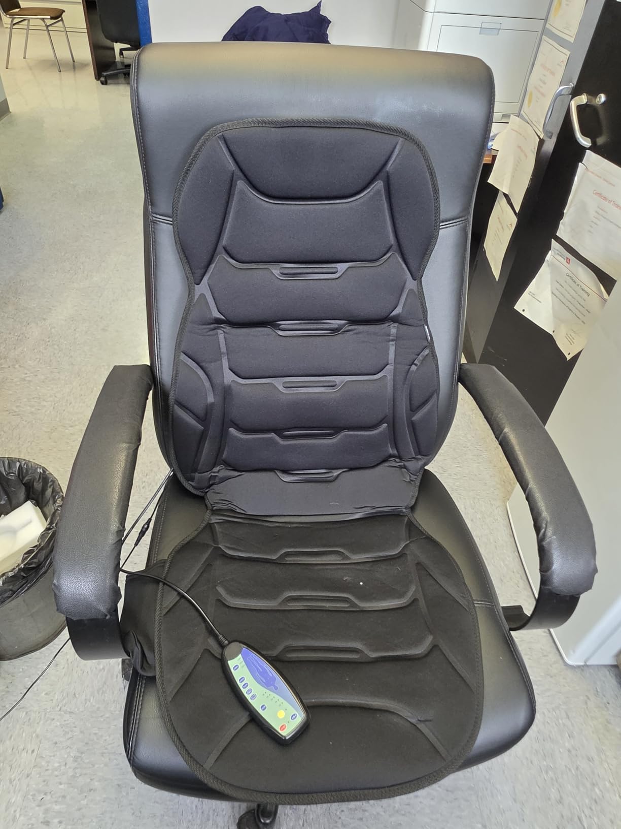 COMFIER Massage Seat Cushion, Back Massager with 8 Vibration Nodes & 5 Modes, Adjustable Chair Massage Pad with Heat for Home Office, Heated Chair Pad, Gifts for Men, Women customer photo 1