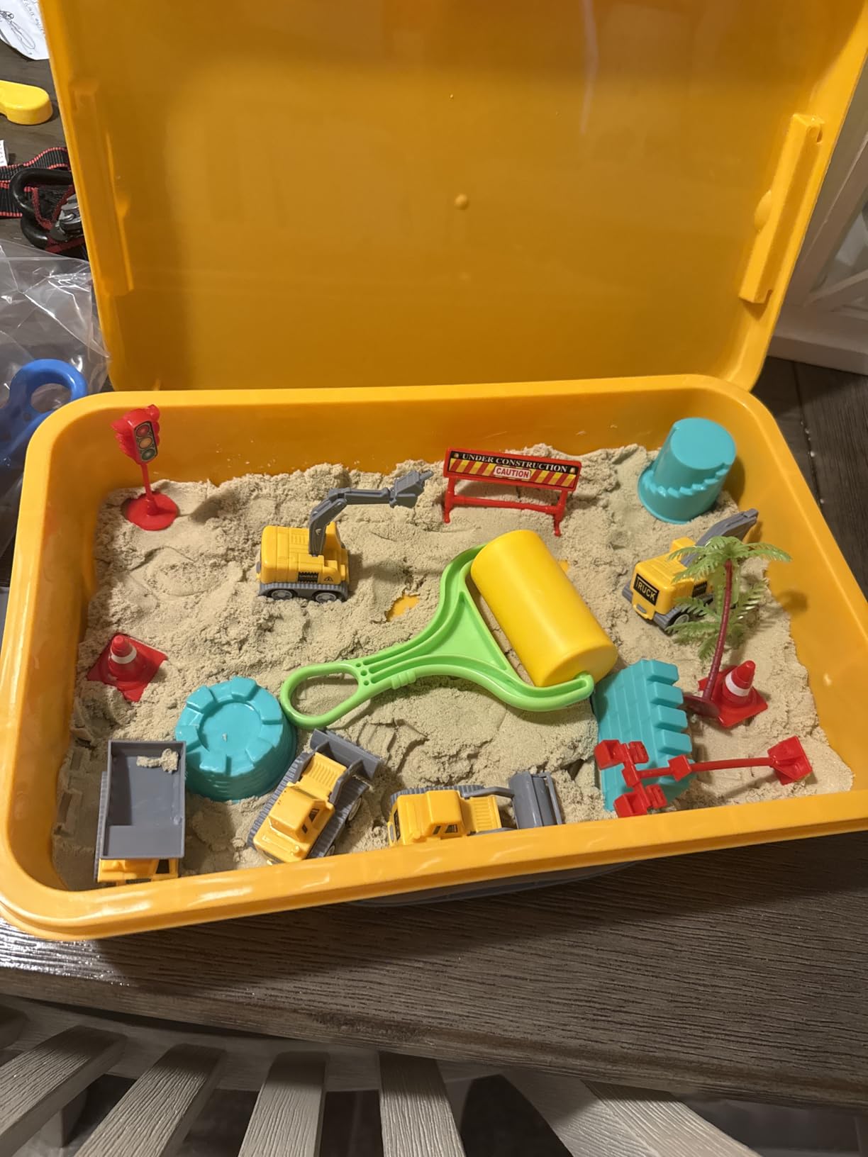 JOVA Klever Kits Dinosaurs Sensory Bin Toys for Toddlers with Glow in The Dark Dinosaurs, Sandbox with Lid Sand, Preschool Learning Activities Gifts for Boys Girls Age 3+ customer photo 1