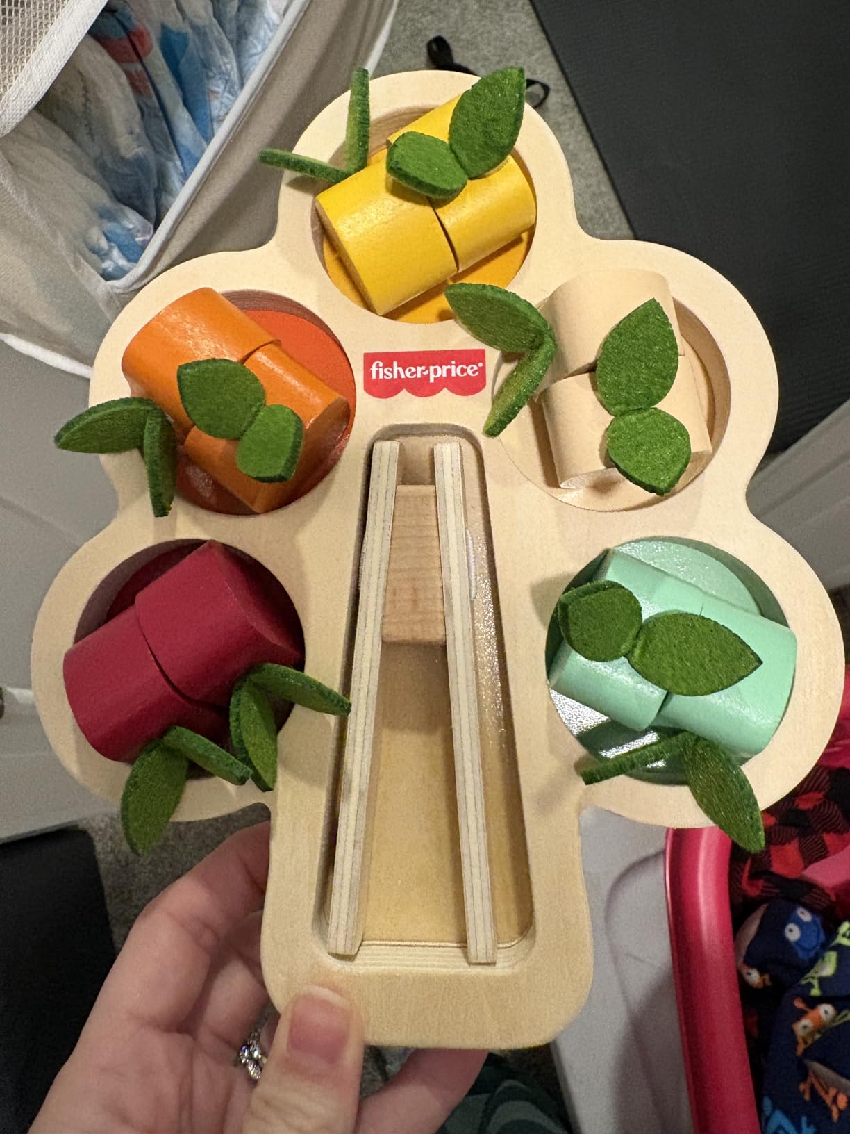 Fisher-Price Wood Montessori Toy Sorting Tree, American Montessori Society Seal of Excellence, Wooden Learning Activity Puzzle & Expert Play Tips for Preschool Kids Ages 3+ Years customer photo 1