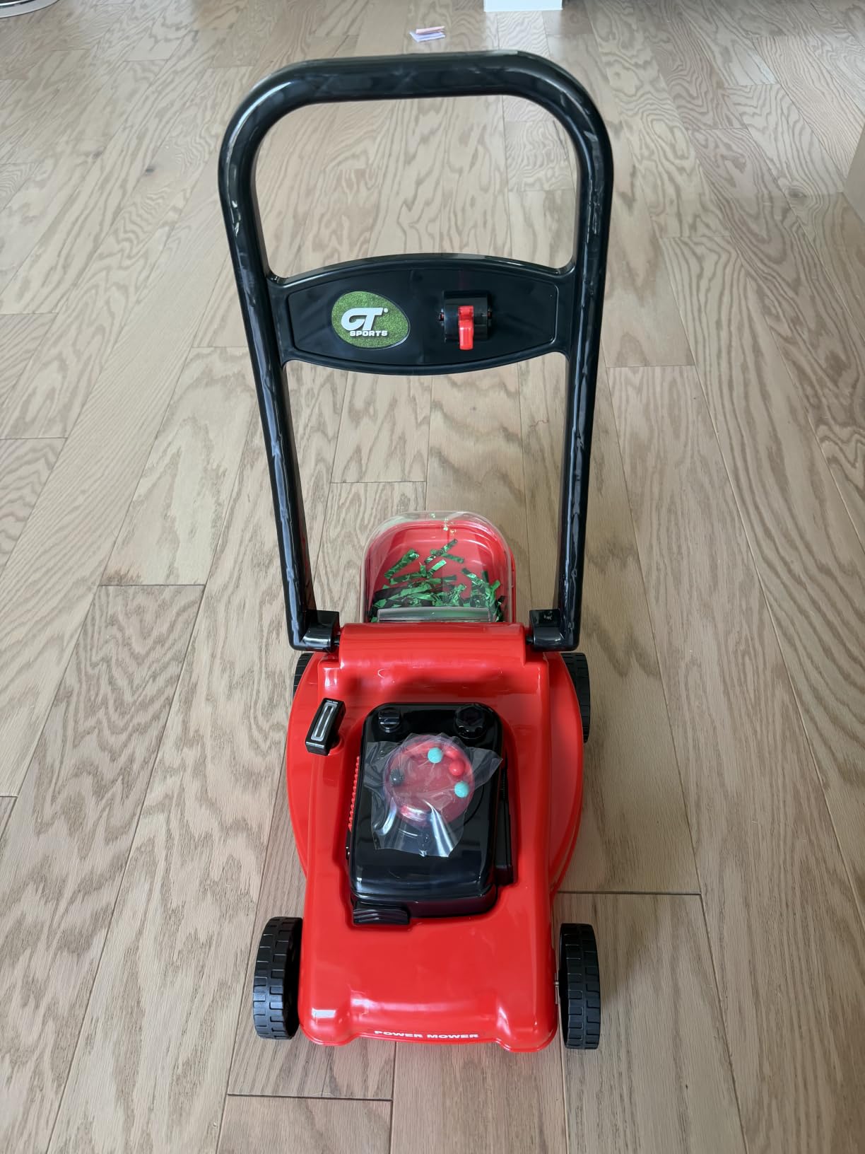 Kids Lawn Mower with Realistic Grass-Cutting Action and Sounds - No Batteries Required | Fun Outdoor Push Toy, Birthday Gift & Holiday Present for 3, 4, 5, 6 Year Old Boys and Girls (Black) customer photo 1