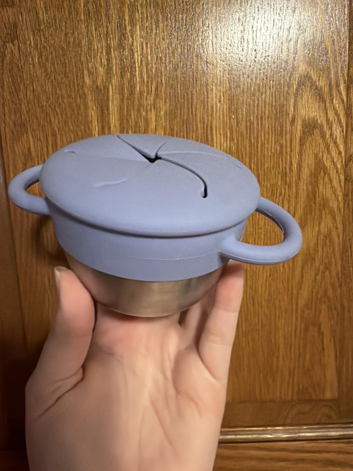 Elk and Friends Stainless Steel Snack Cups | Removable Silicone Food Catcher and Travel Lid | Spill-Proof Snack Containers for Baby, Toddler, Kids | Dishwasher Safe | 2 Pack customer photo 2